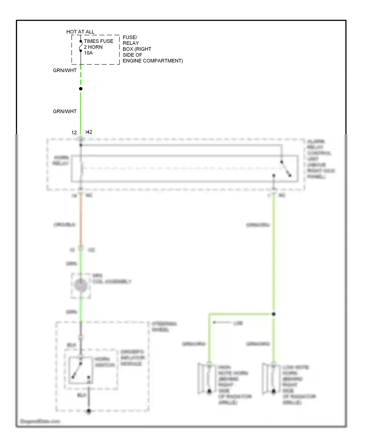 Wiring diagram grn for Isuzu Rodeo II (1998-2004) (25 of 47)
