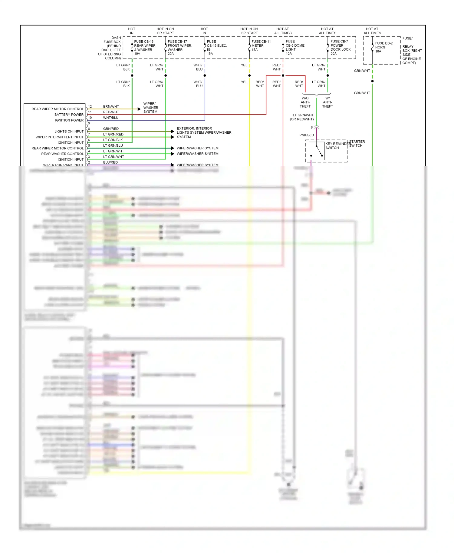 Wiring diagram org/blk for Isuzu Rodeo II (1998-2004) (4 of 15)