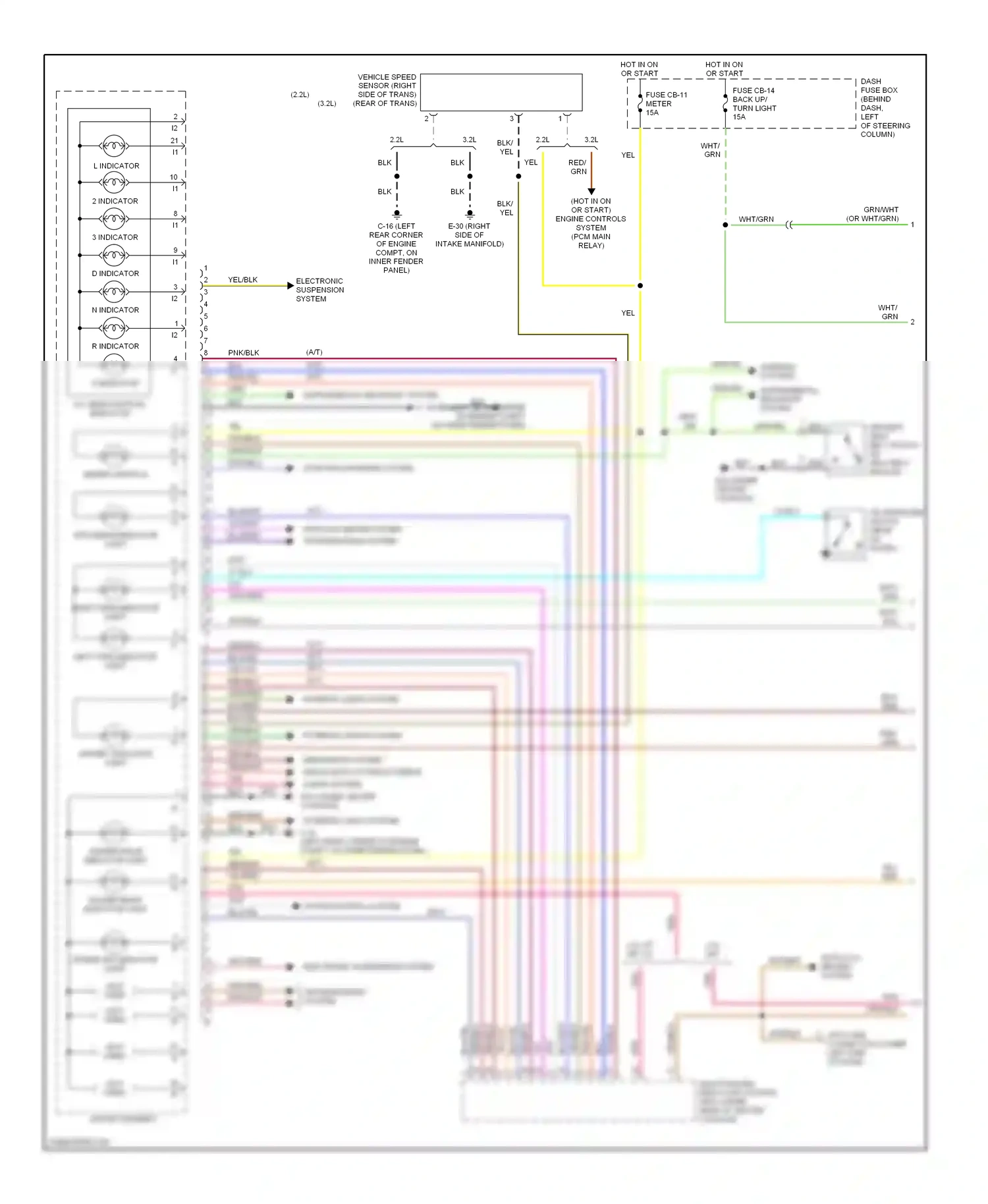 Wiring diagram org/blk for Isuzu Rodeo II (1998-2004) (14 of 15)
