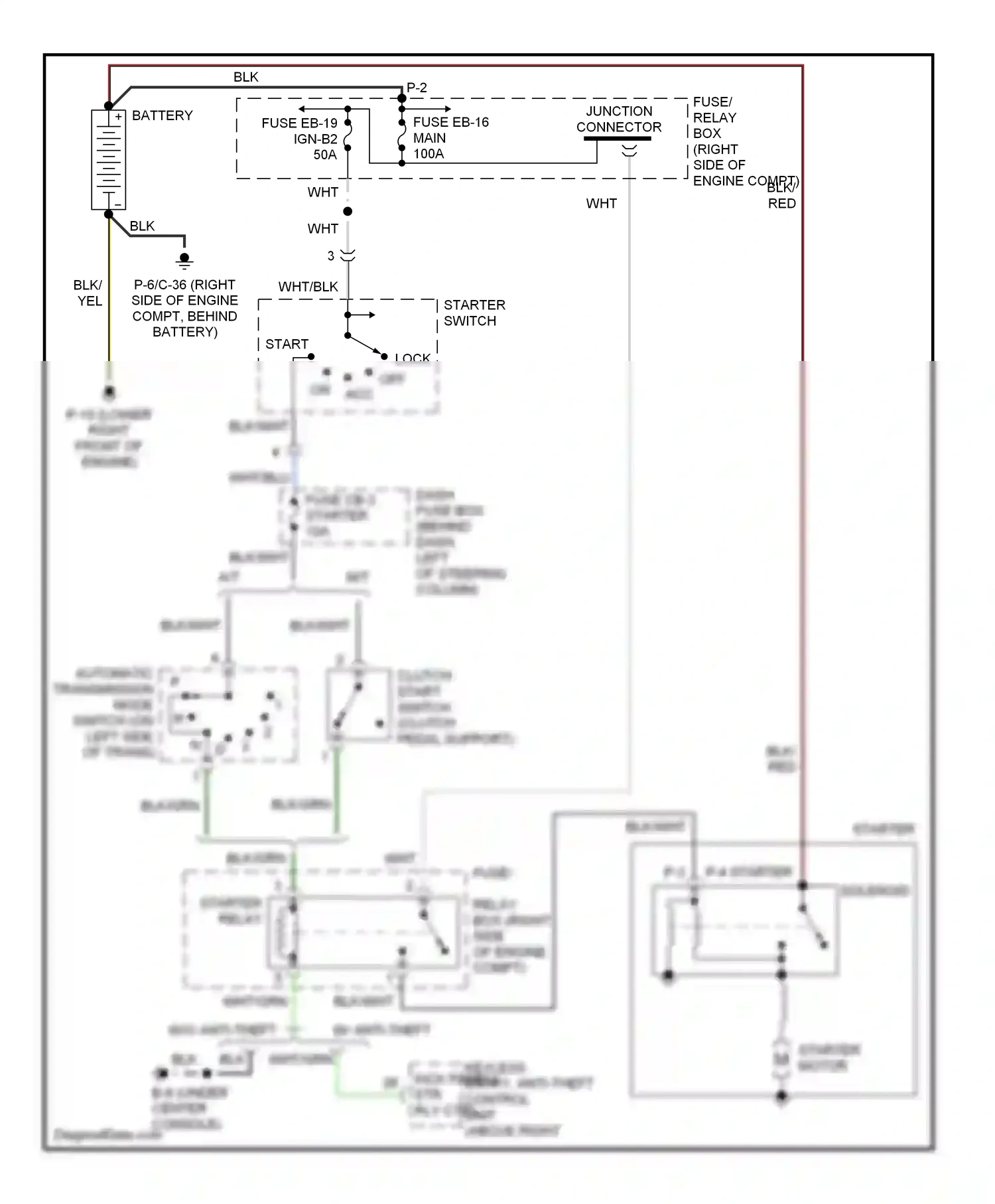 Wiring diagram p-3 for Isuzu Rodeo II (1998-2004) (1 of 2)