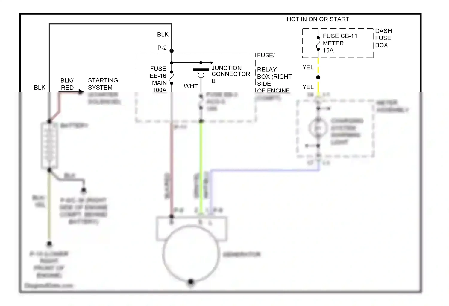 Wiring diagram p-9 for Isuzu Rodeo II (1998-2004) (1 of 3)