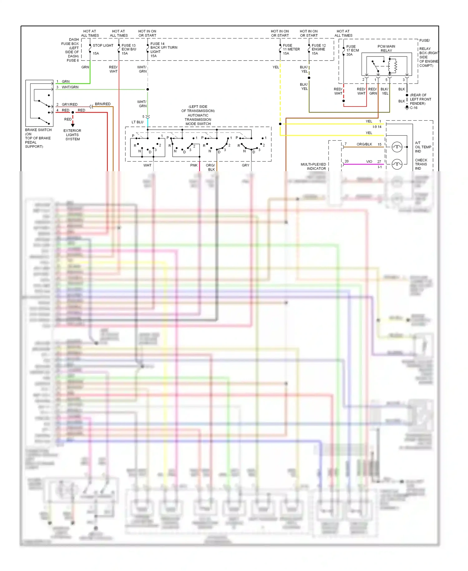 Wiring diagram pnk for Isuzu Rodeo II (1998-2004) (12 of 19)