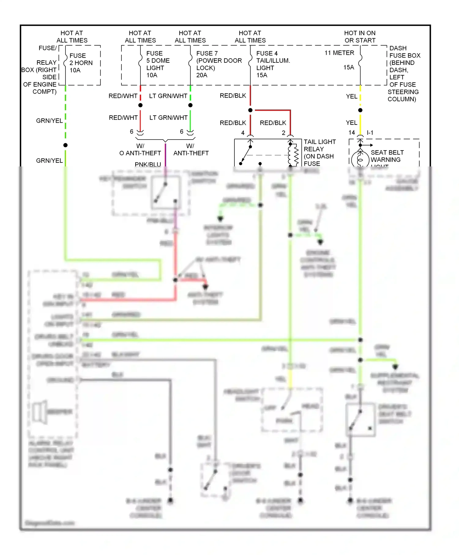 Wiring diagram red for Isuzu Rodeo II (1998-2004) (58 of 58)