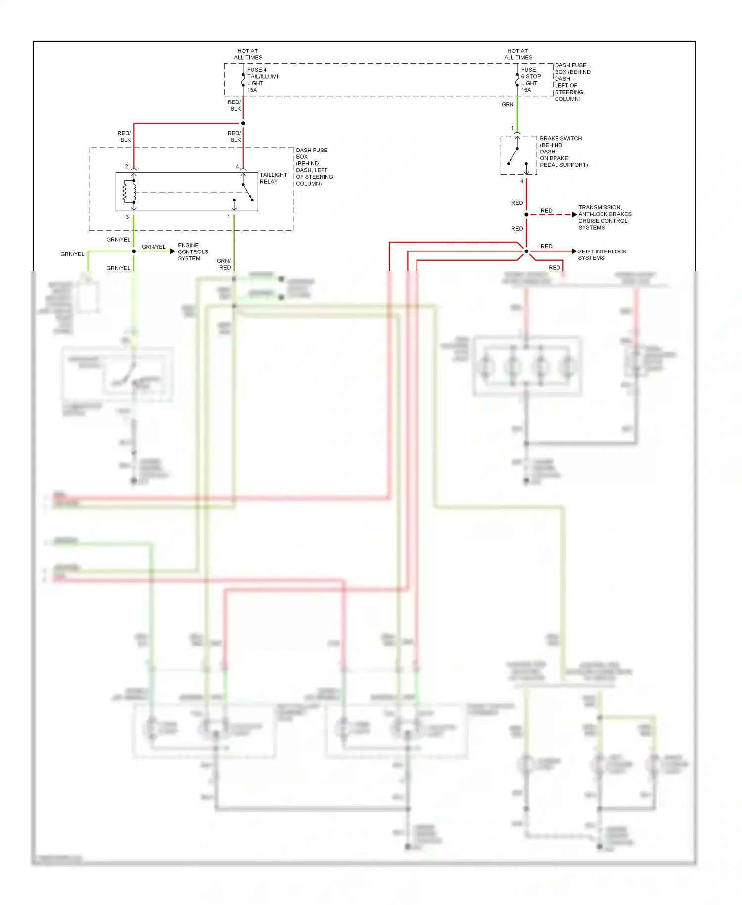 Wiring diagram red for Isuzu Rodeo II (1998-2004) (23 of 58)