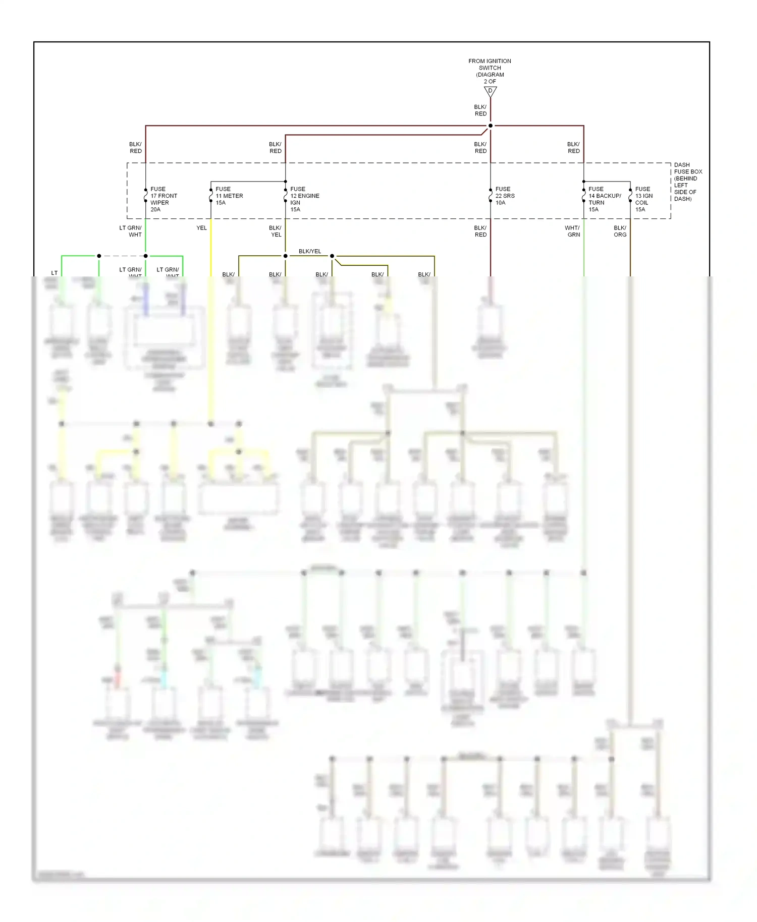 Wiring diagram sensing diagnostic module for Isuzu Rodeo II (1998-2004) (1 of 1)