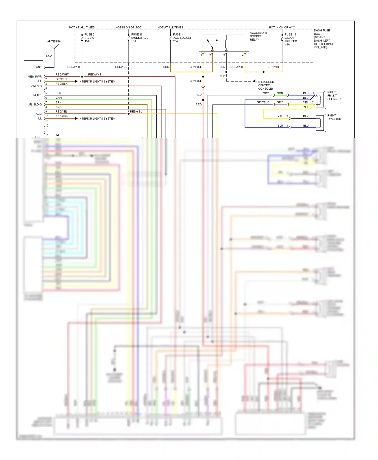 Wiring diagram vio/blk for Isuzu Rodeo II (1998-2004) (1 of 1)