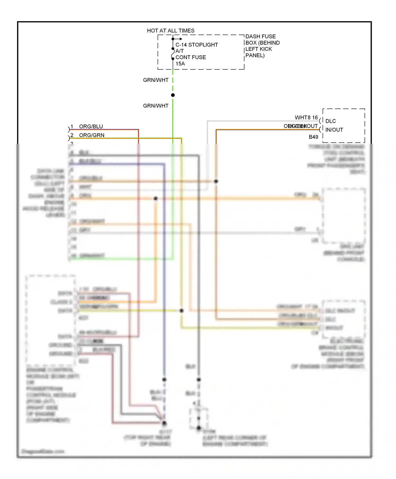 Computer data lines — Computer data lines. Isuzu Trooper II (1992-2002)