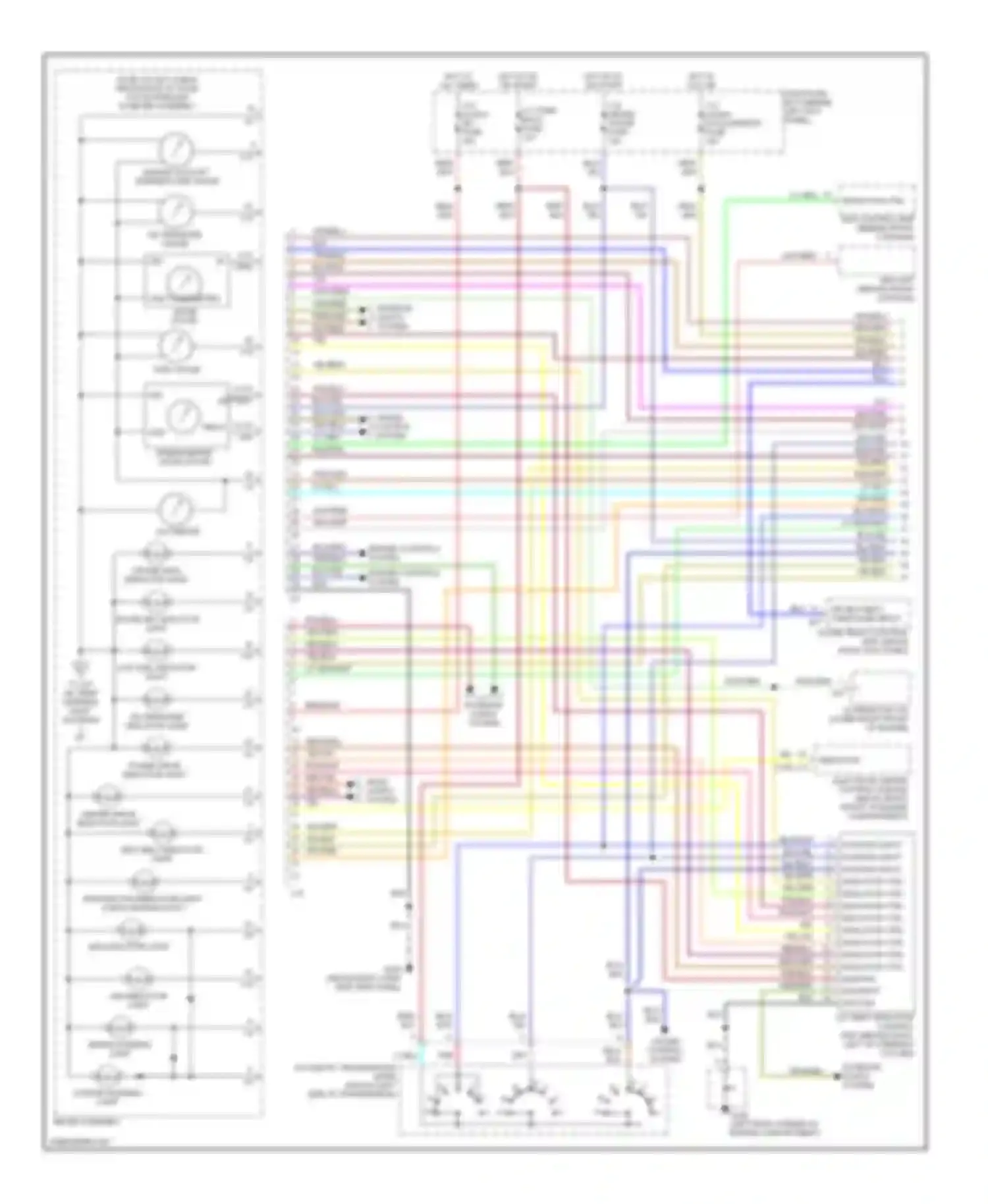 Trooper Isuzu II (1992-2002): Instrument cluster circuit, s model (1 of 2)