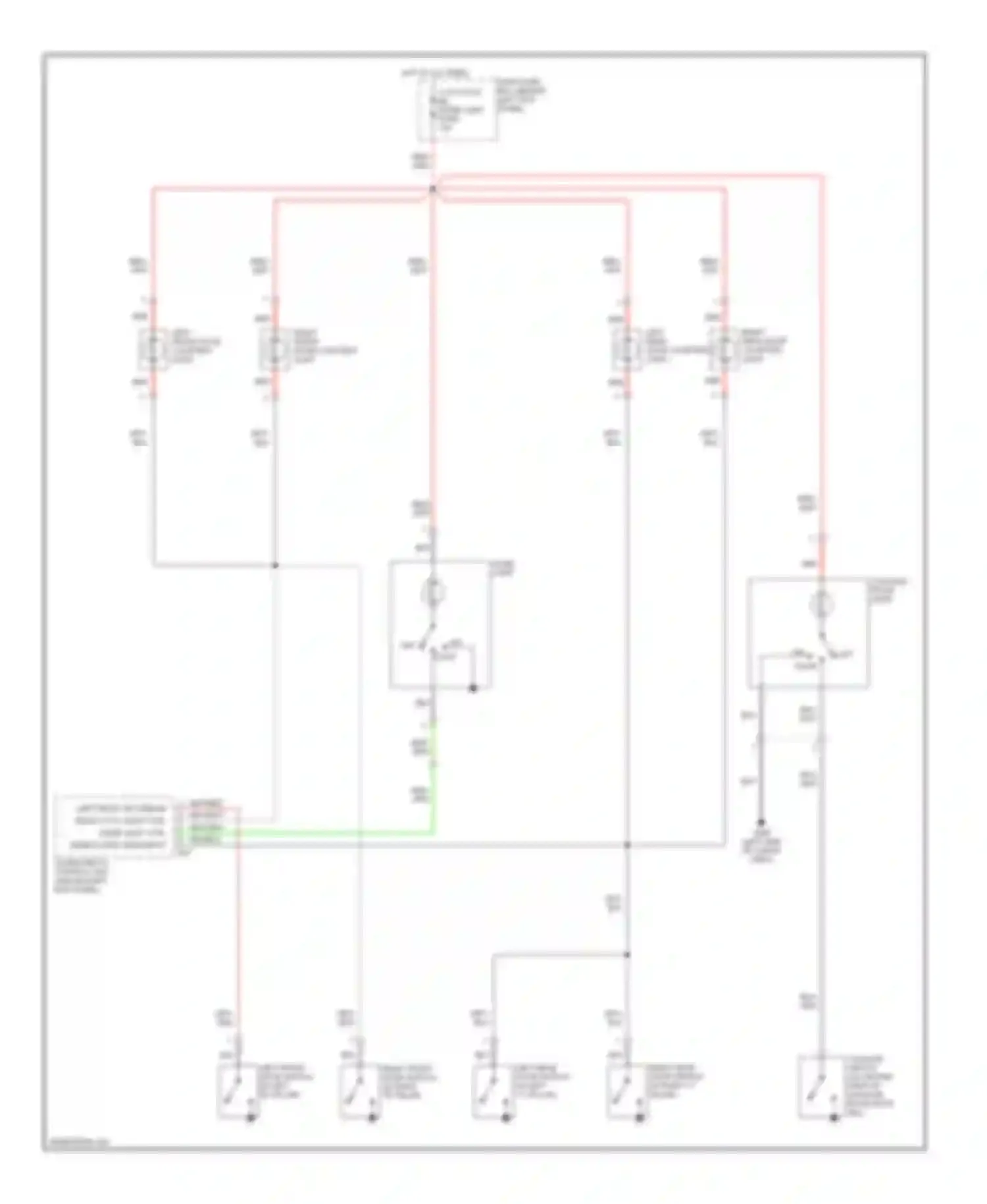 Trooper Isuzu II (1992-2002): Courtesy lamps circuit, s model