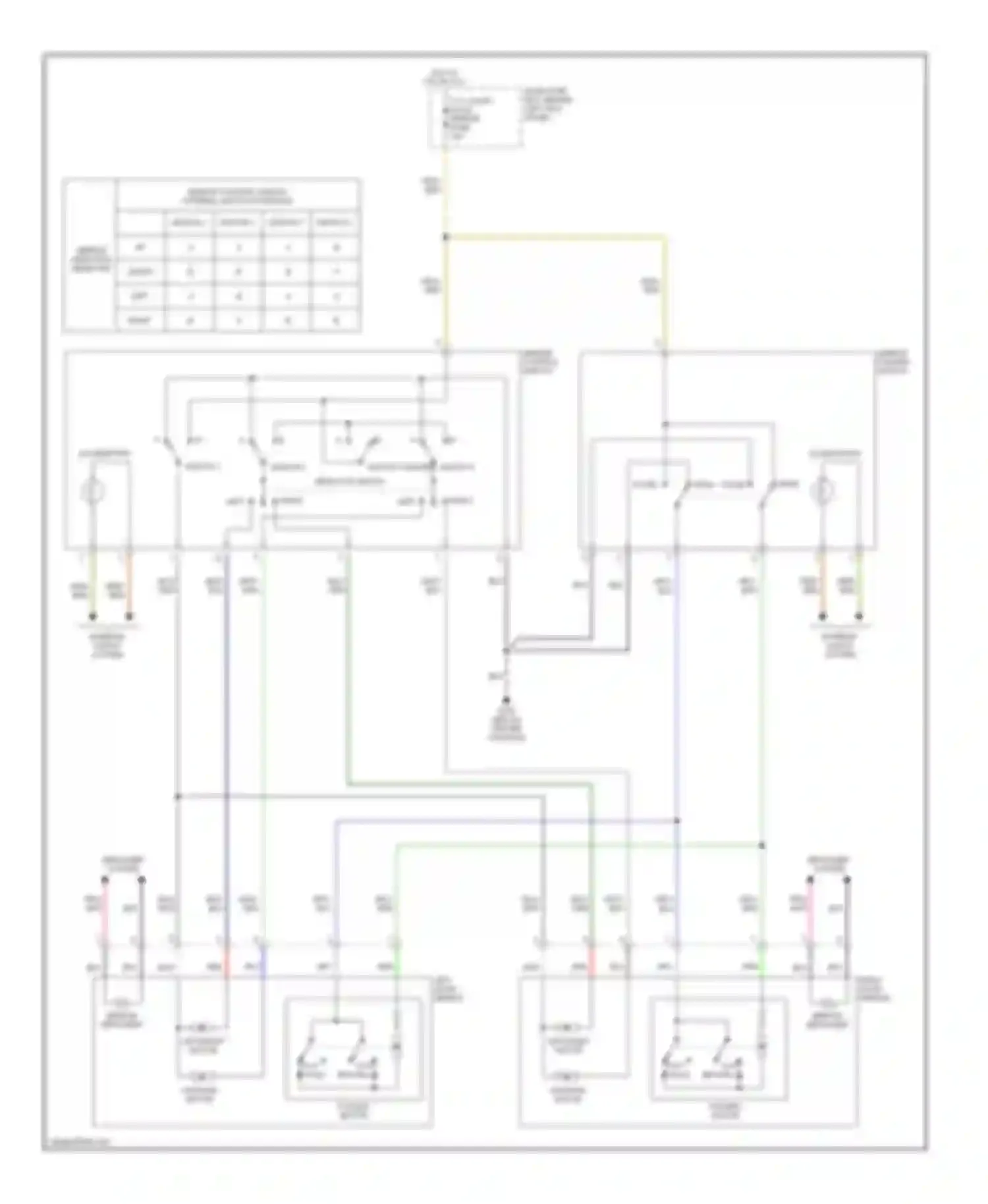 Trooper Isuzu II (1992-2002): Power mirror circuit