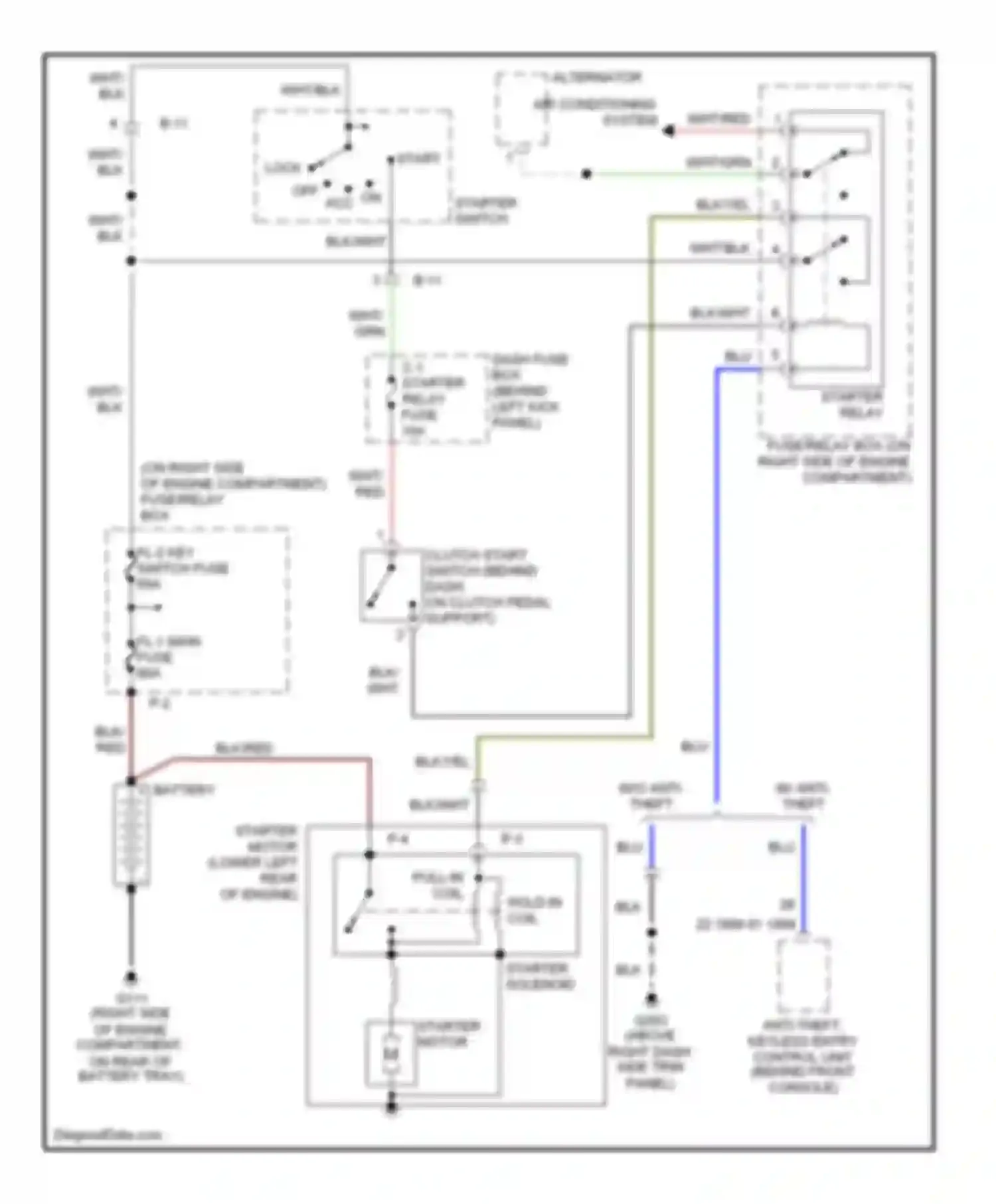 Trooper Isuzu II (1992-2002): Starting circuit, m/t