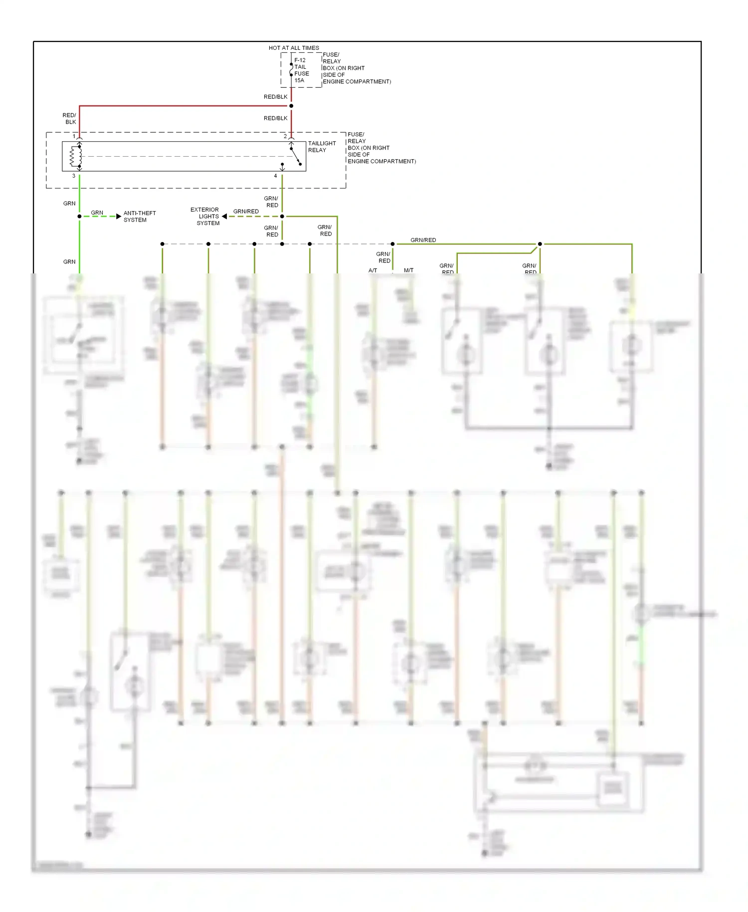 Isuzu Trooper II (1992-2002) clock wiring diagram  (2 of 3)