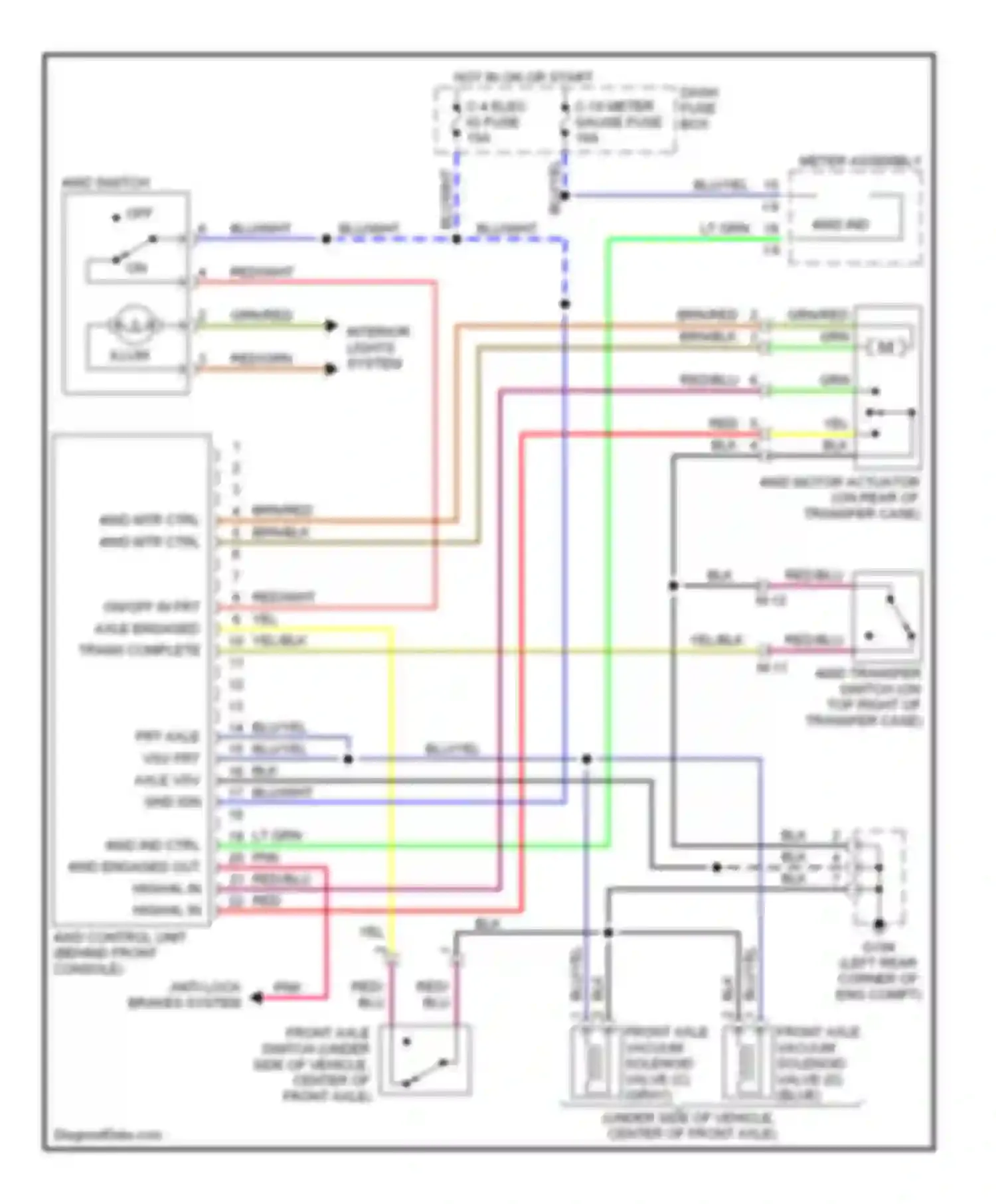 Wiring diagram grn/red for Isuzu Trooper II (1992-2002) (11 of 21)