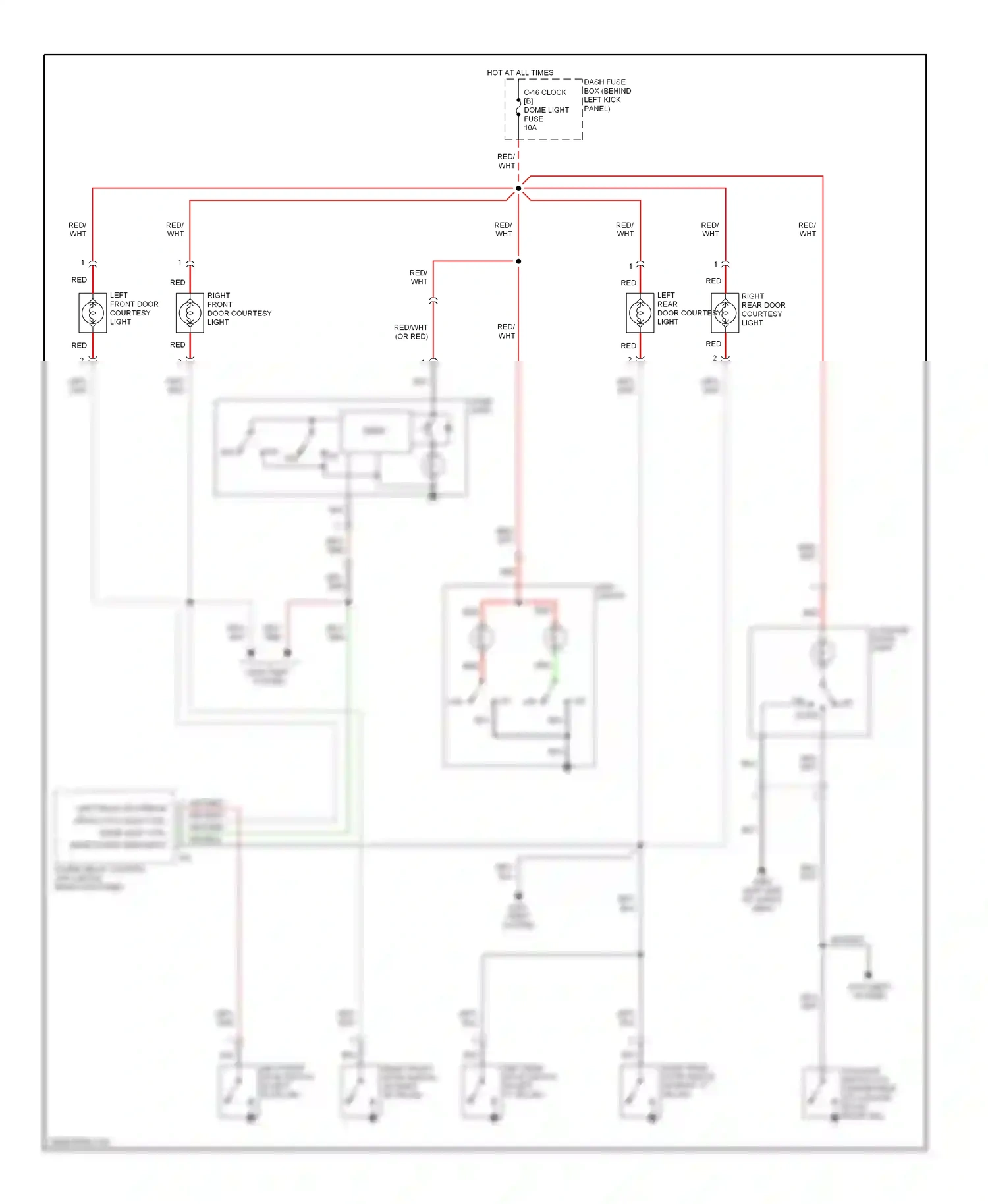 Isuzu Trooper II (1992-2002) timer wiring diagram  (1 of 1)