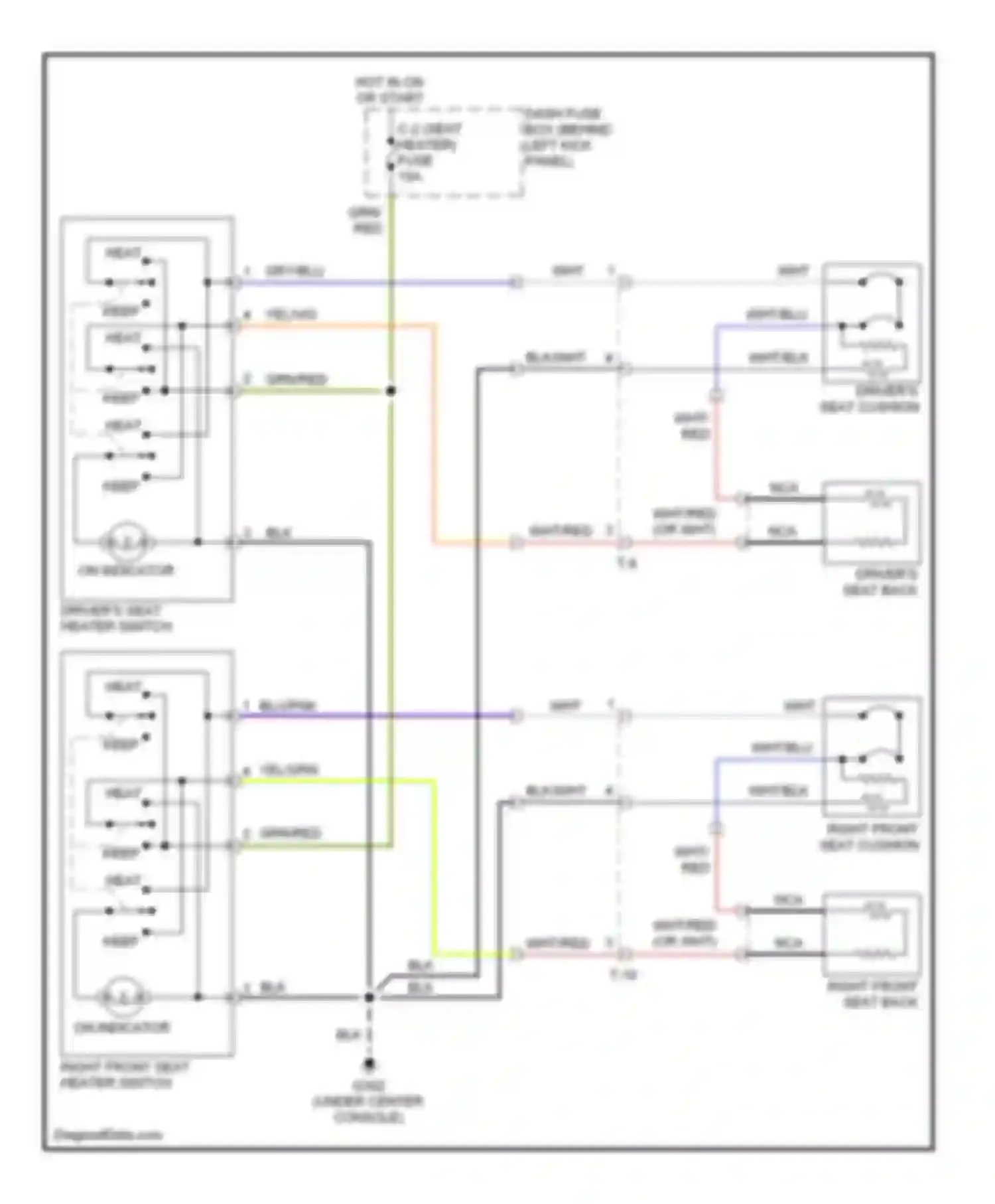 Wiring diagram wht/red for Isuzu Trooper II (1992-2002) (2 of 9)