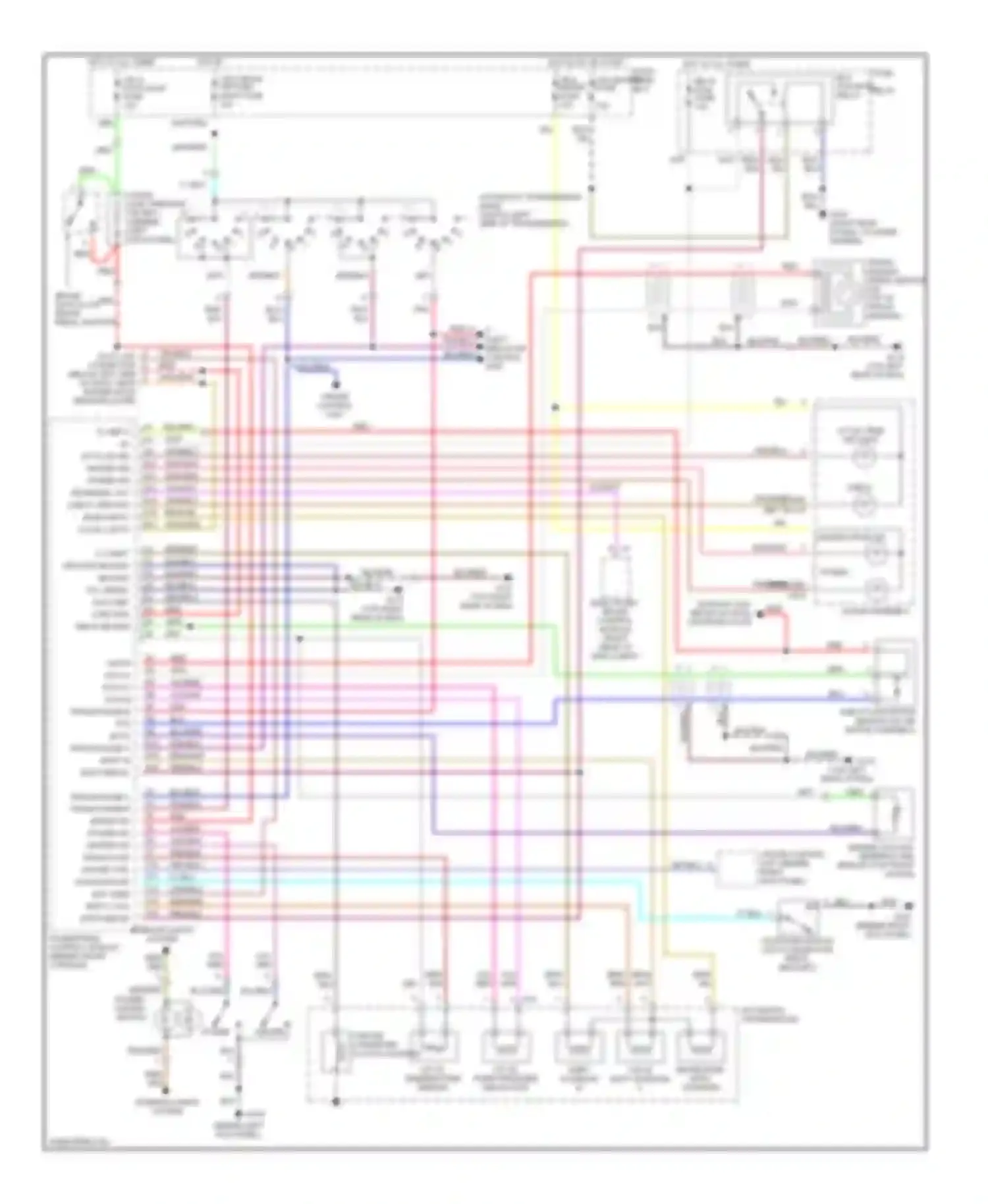 Wiring diagram automatic transmission for Isuzu VehiCross I (1997-2001) (1 of 1)