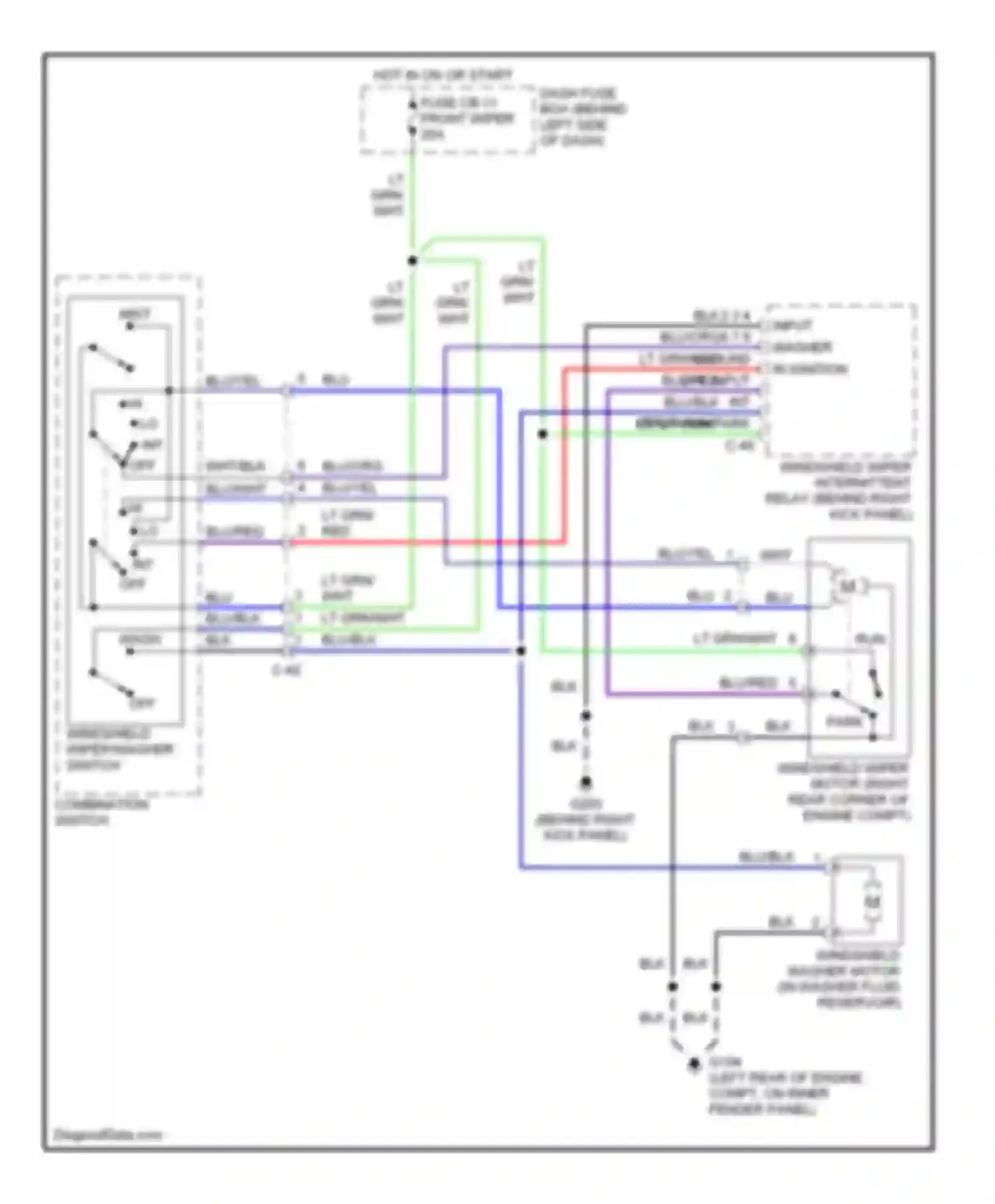 Wiring diagram int off for Isuzu VehiCross I (1997-2001) (1 of 1)