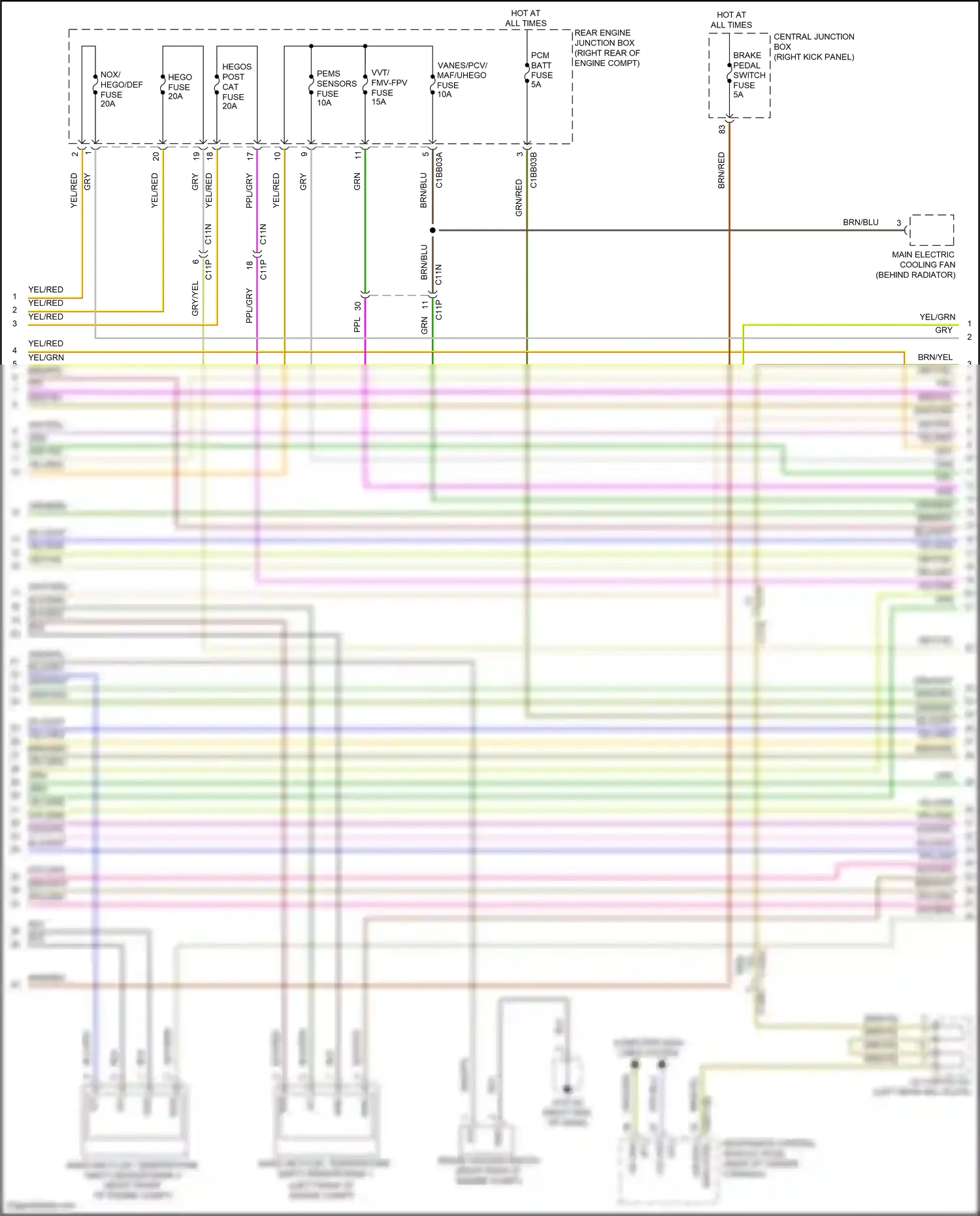 Jaguar F-Pace I (2016-2020) deployed wiring diagram  (1 of 1)