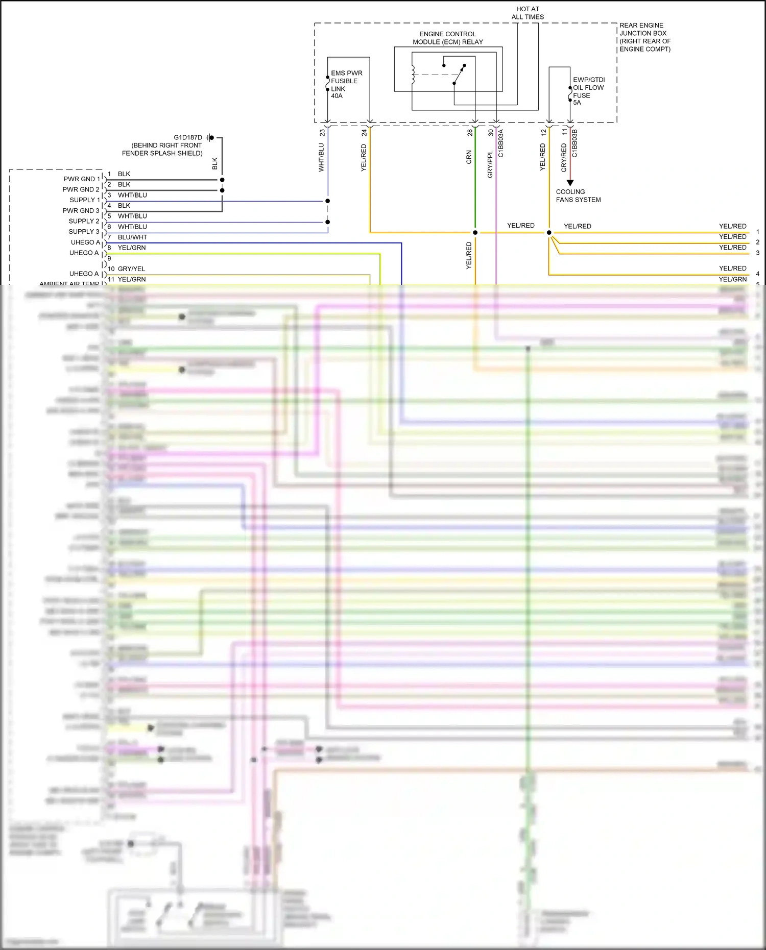 Jaguar F-Pace I (2016-2020) engine control module (ecm) relay wiring diagram  (3 of 3)