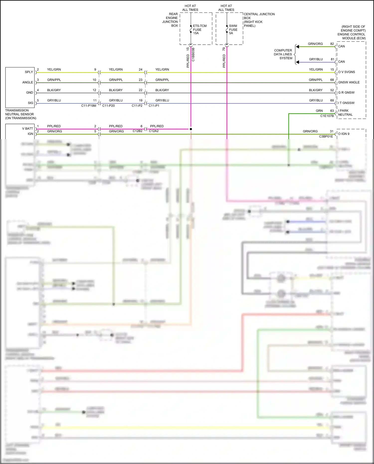 Jaguar F-Pace I (2016-2020) engine control module (ecm) wiring diagram  (11 of 18)