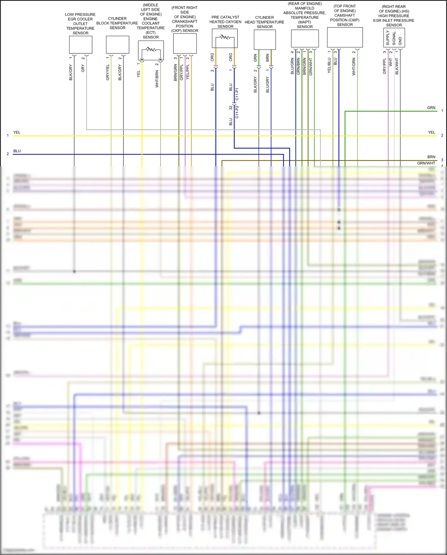 Jaguar F-Pace I (2016-2020) engine coolant temperature (ect) sensor wiring diagram  (3 of 4)