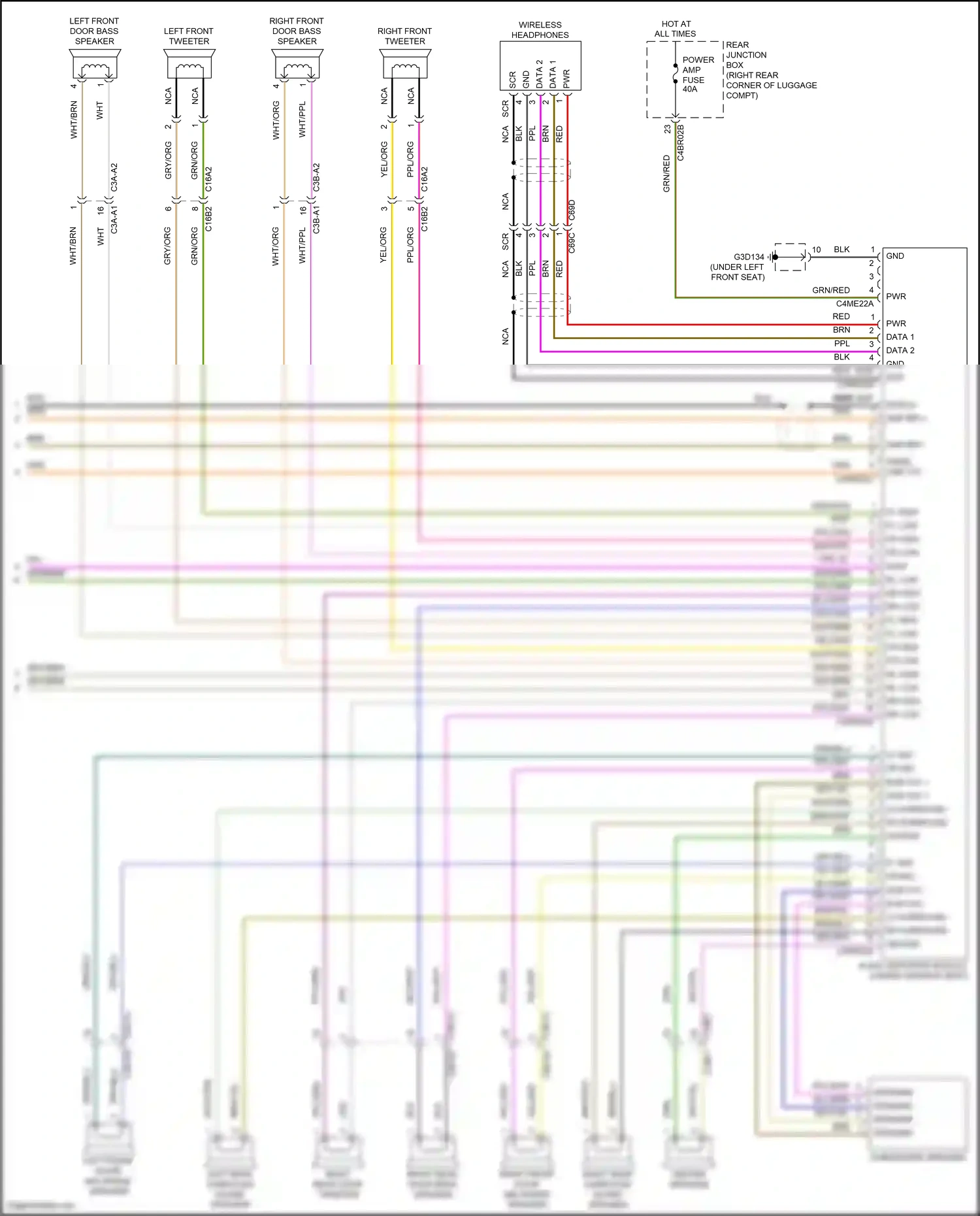 Jaguar F-Pace I (2016-2020) fr mid - wiring diagram  (1 of 2)