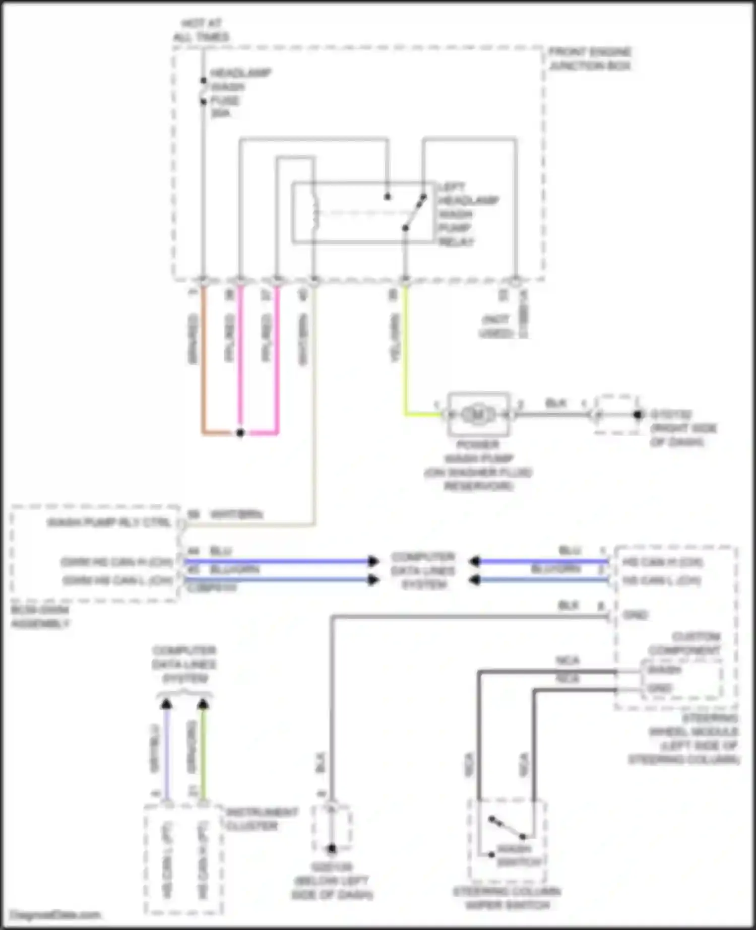 Wiring diagram front engine junction box for Jaguar F-Pace I (2016-2020) (10 of 13)