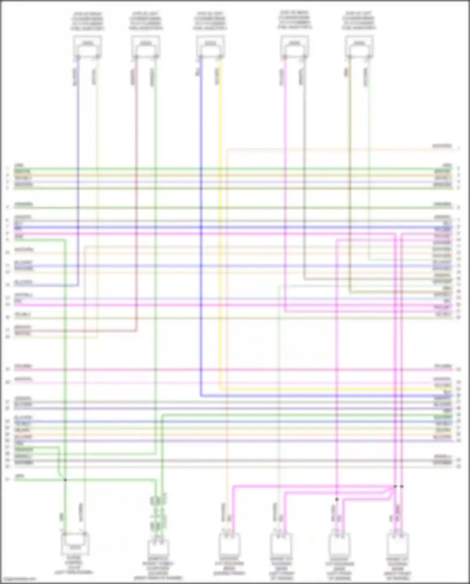 Wiring diagram fuel injector 2 for Jaguar F-Pace I (2016-2020) (2 of 2)