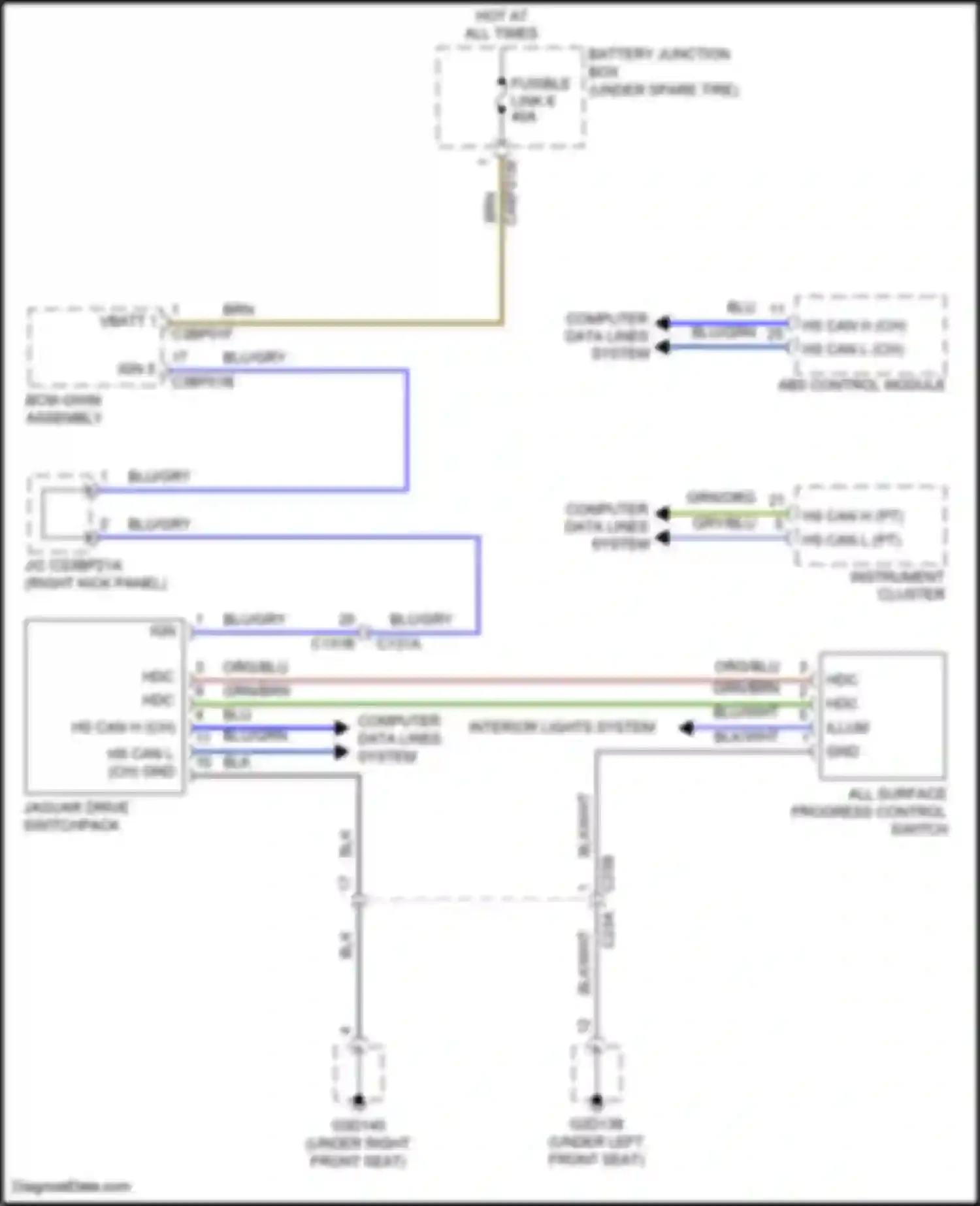 Wiring diagram fusible link 6 for Jaguar F-Pace I (2016-2020) (10 of 17)