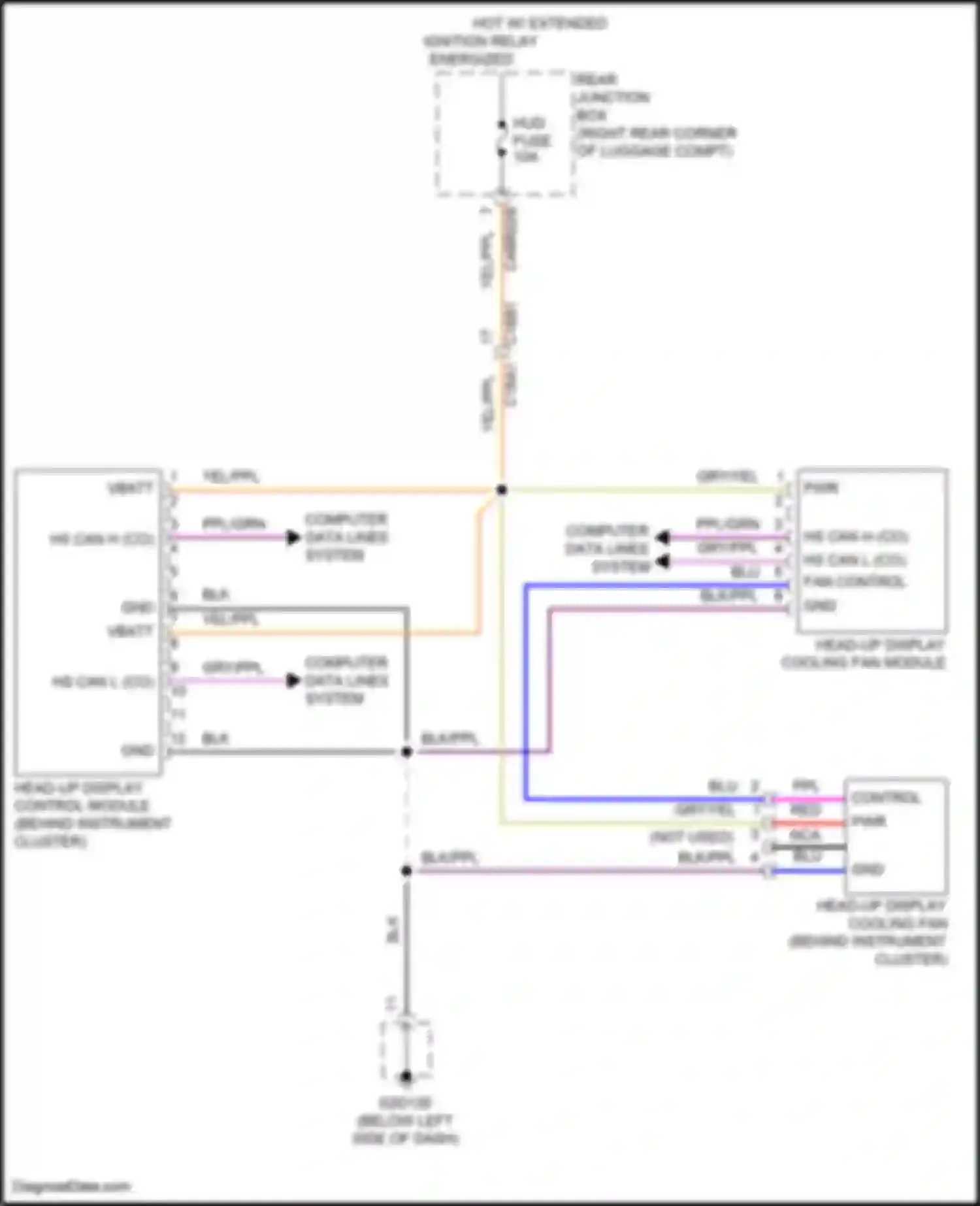 Wiring diagram gry/yel for Jaguar F-Pace I (2016-2020) (13 of 36)
