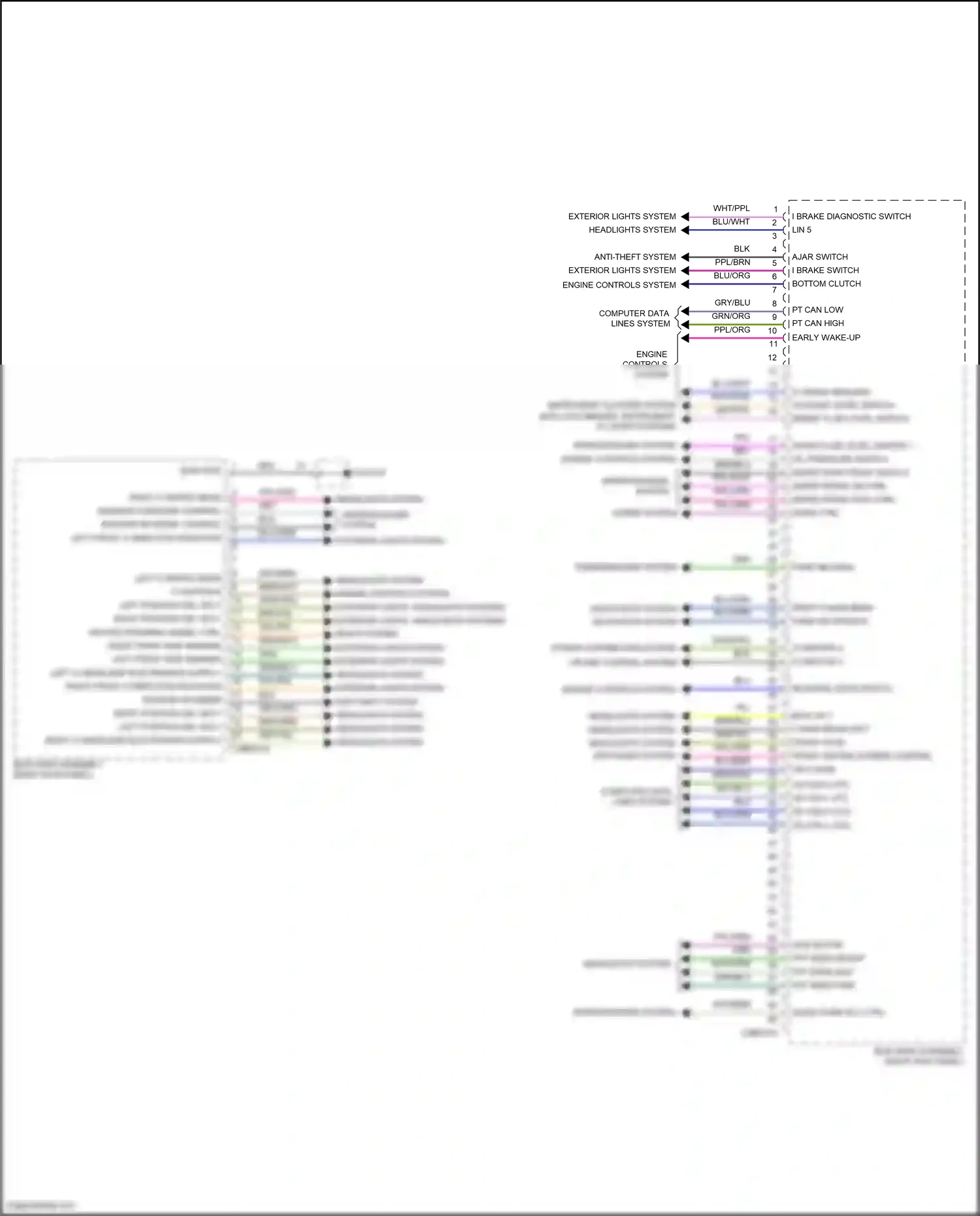 Jaguar F-Pace I (2016-2020) hcm motor wiring diagram  (2 of 2)