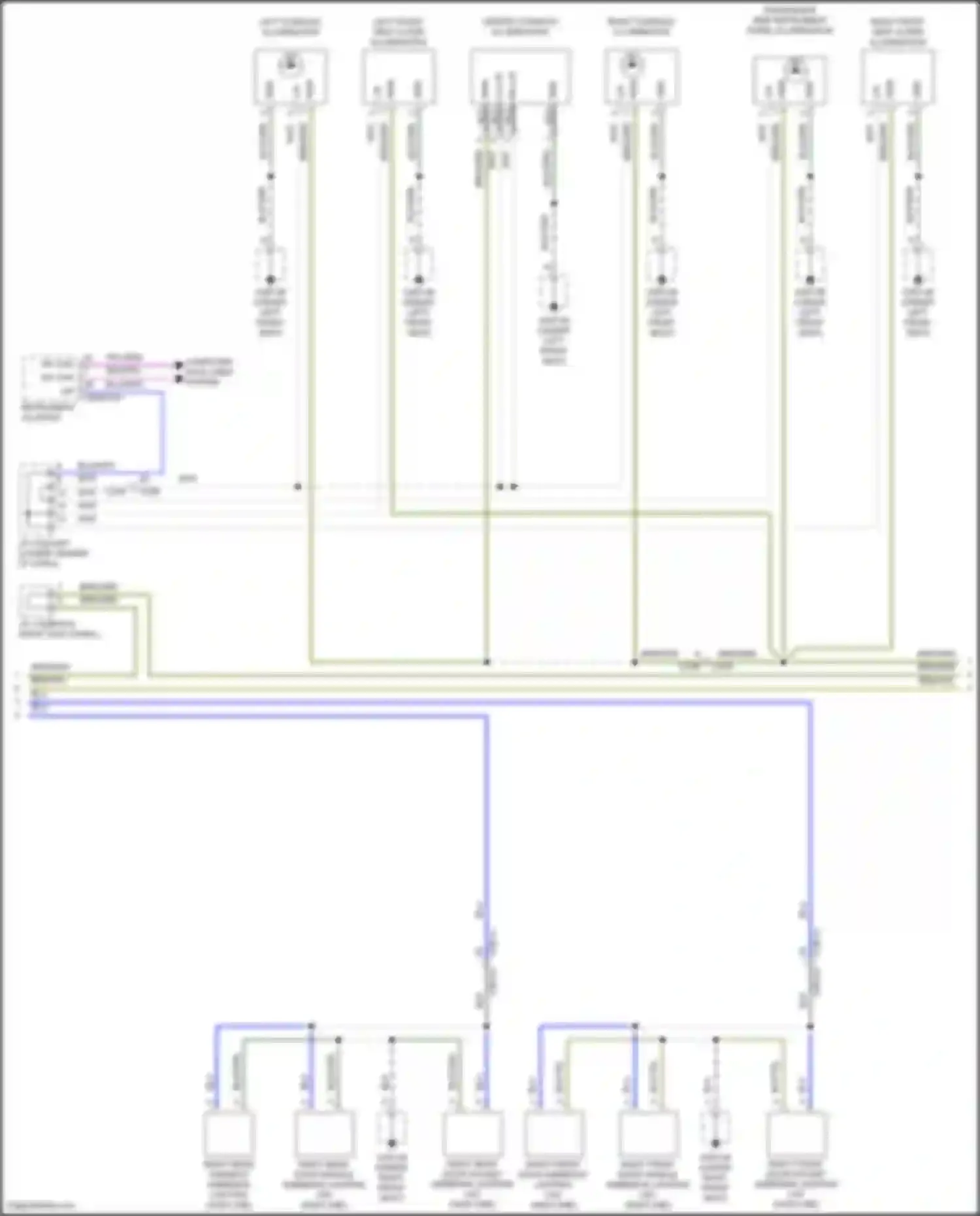 Wiring diagram left console illumination for Jaguar F-Pace I (2016-2020) (2 of 2)