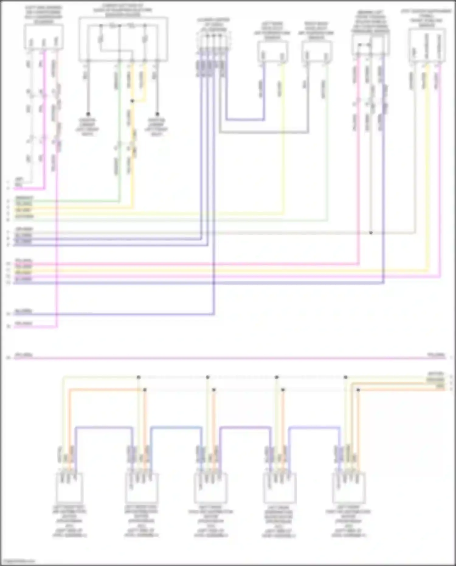 Wiring diagram left front face air distribution motor for Jaguar F-Pace I (2016-2020) (1 of 1)