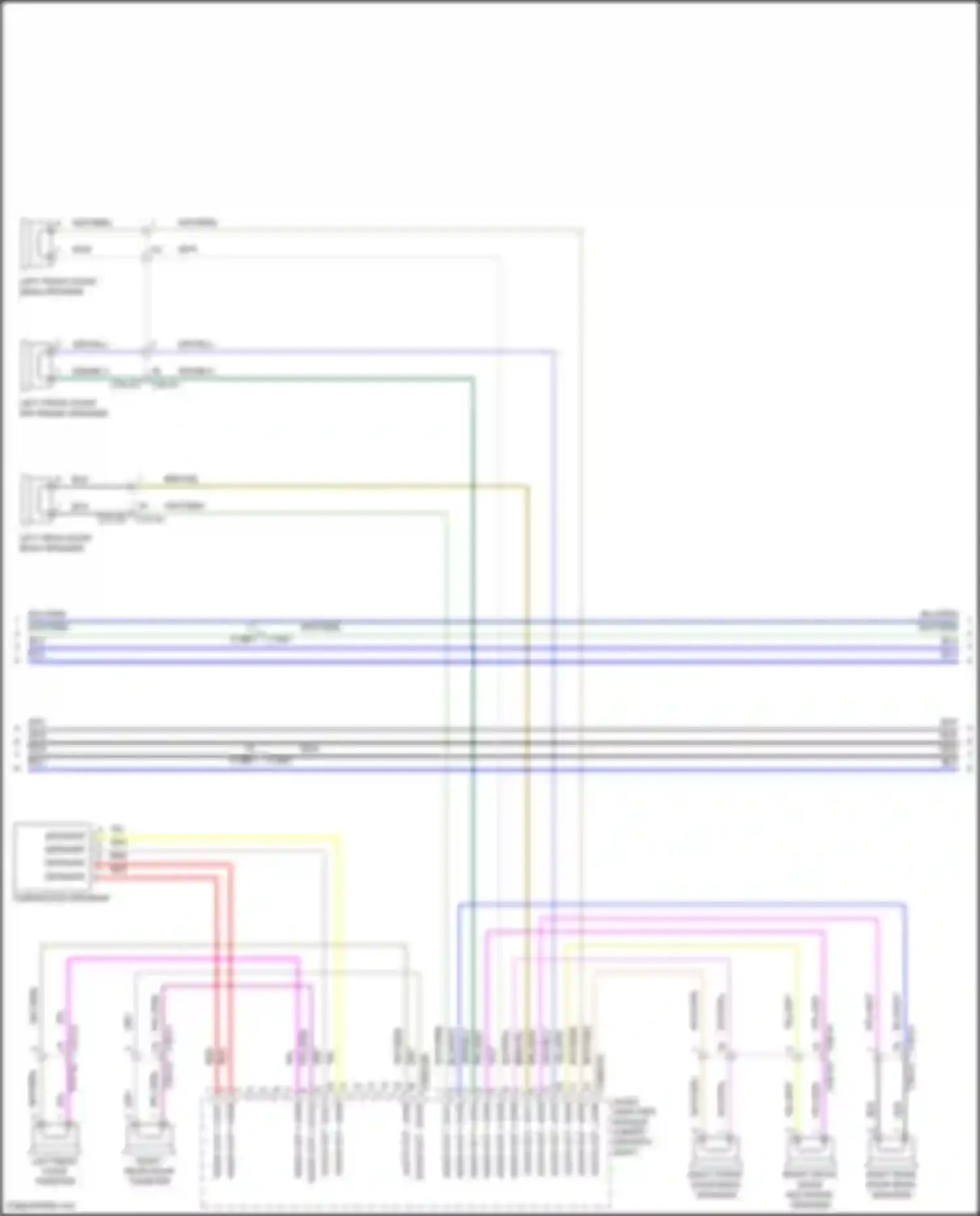 Wiring diagram left rear door bass speaker for Jaguar F-Pace I (2016-2020) (3 of 6)