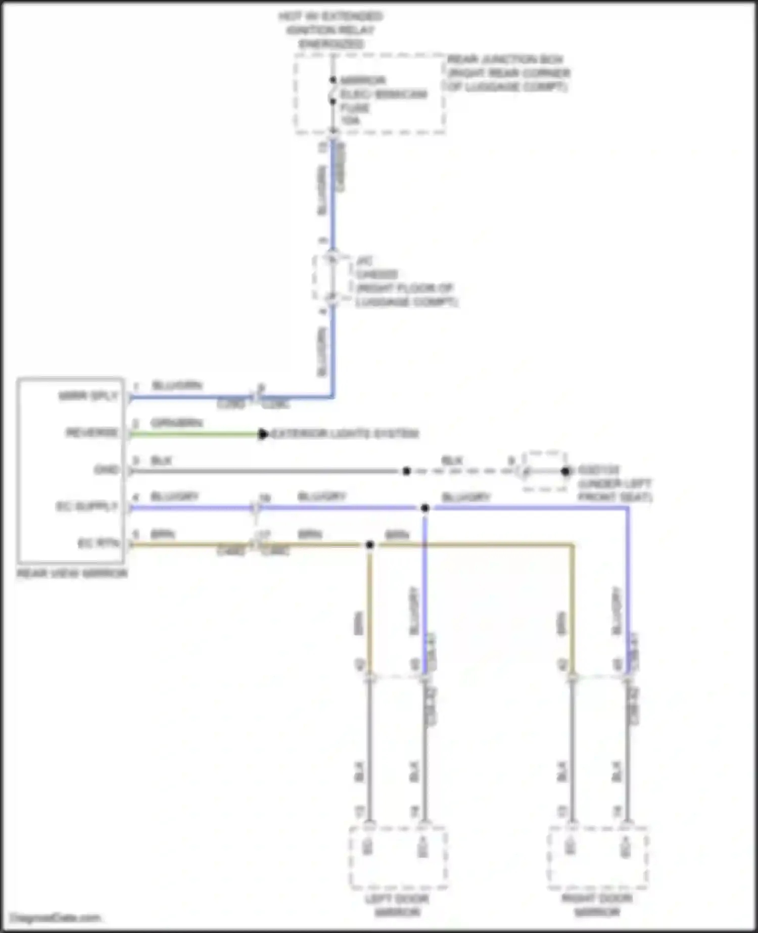 Wiring diagram rear junction box for Jaguar F-Pace I (2016-2020) (24 of 38)