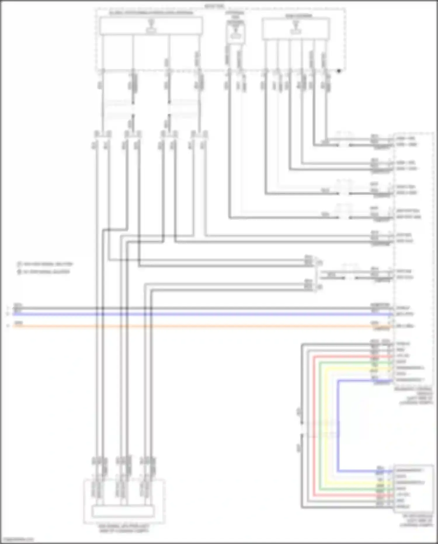 Wiring diagram w/o gps signal splitter for Jaguar F-Pace I (2016-2020)