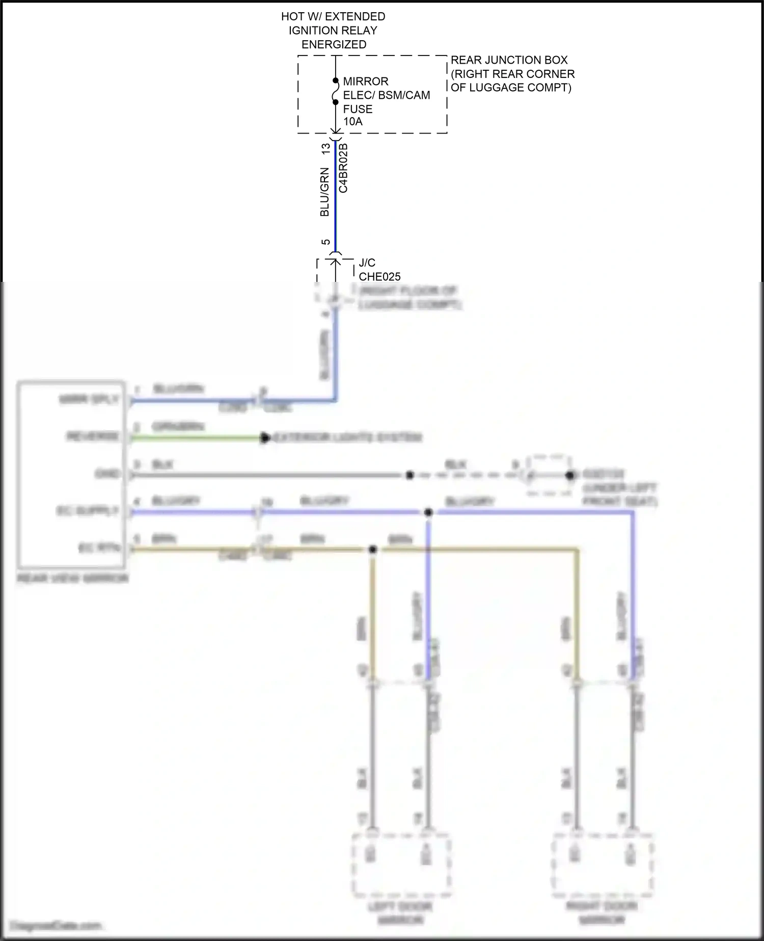 Jaguar F-Pace I (2016-2020) reverse wiring diagram  (1 of 4)