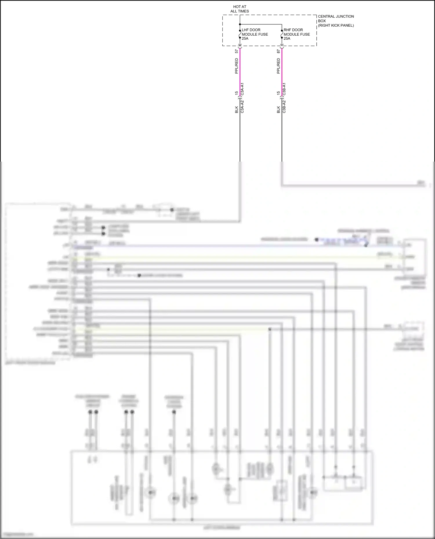 Jaguar F-Pace I (2016-2020) sensor wiring diagram  (1 of 1)