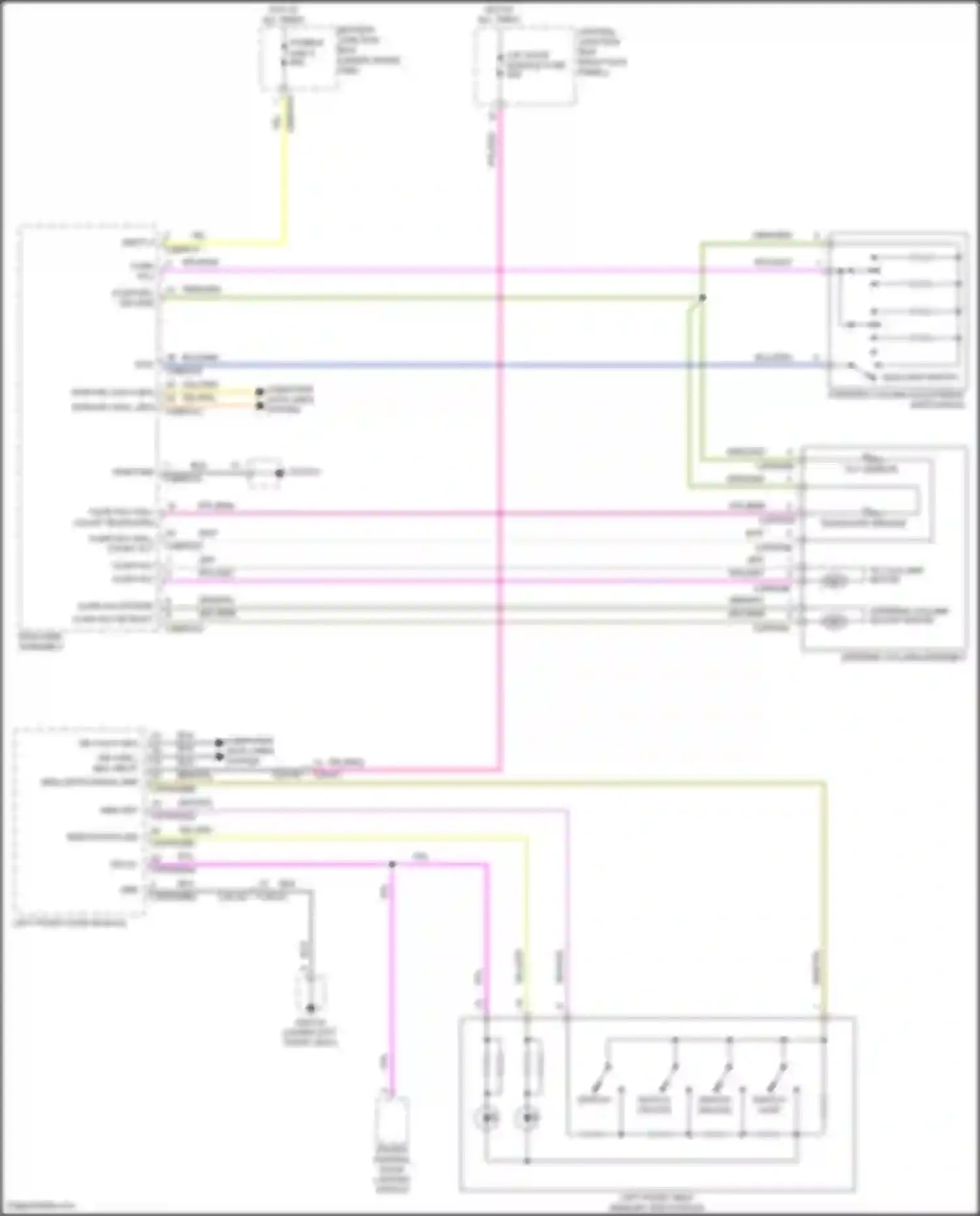 Wiring diagram tilt column motor for Jaguar F-Pace I (2016-2020) (2 of 2)