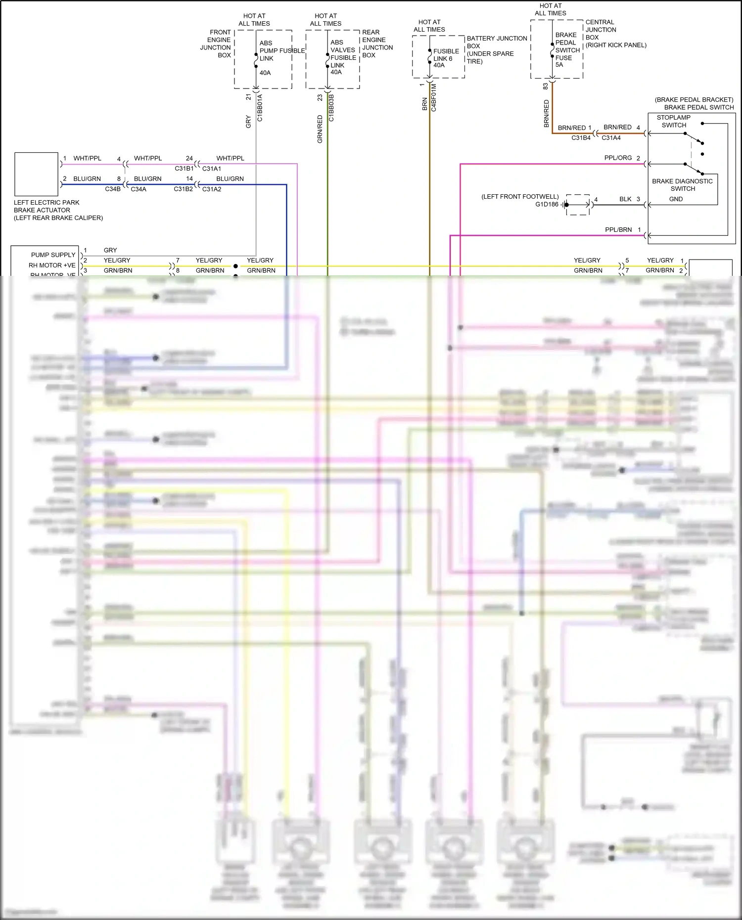Jaguar F-Pace I (2016-2020) vac gnd wiring diagram  (1 of 2)