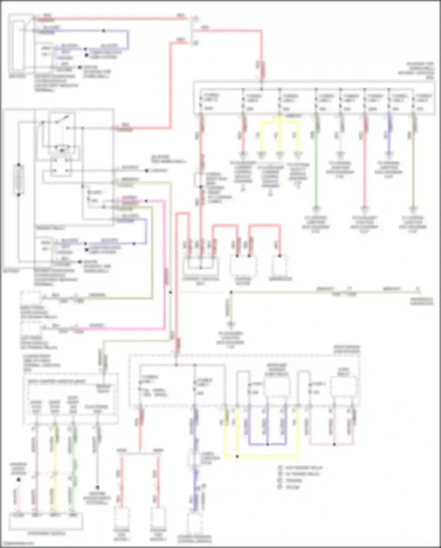 F-type Jaguar I facelift (2016-2019): Power distribution circuit (1 of 7)