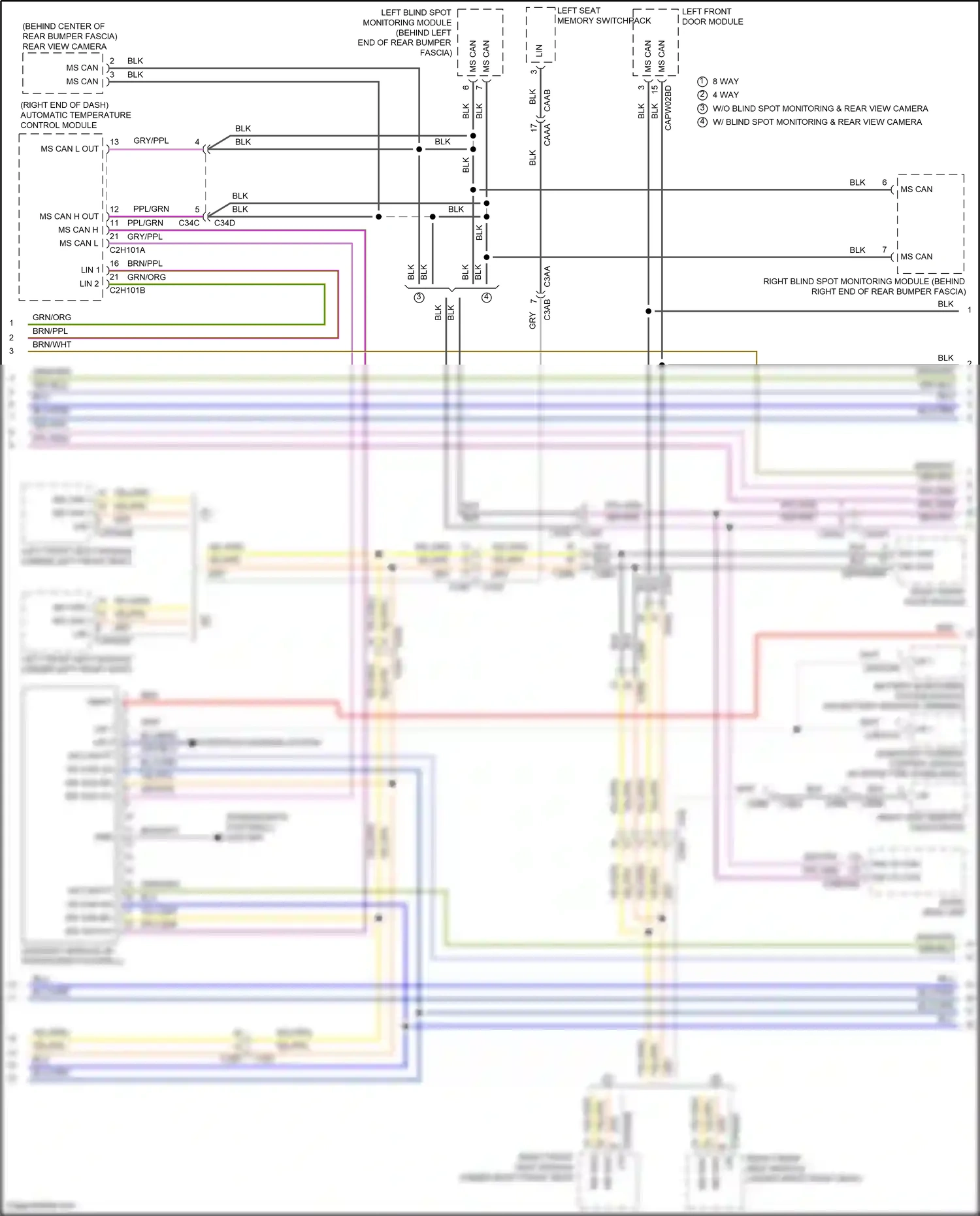 Jaguar F-type I facelift (2016-2019) automatic temperature control module wiring diagram  (2 of 7)