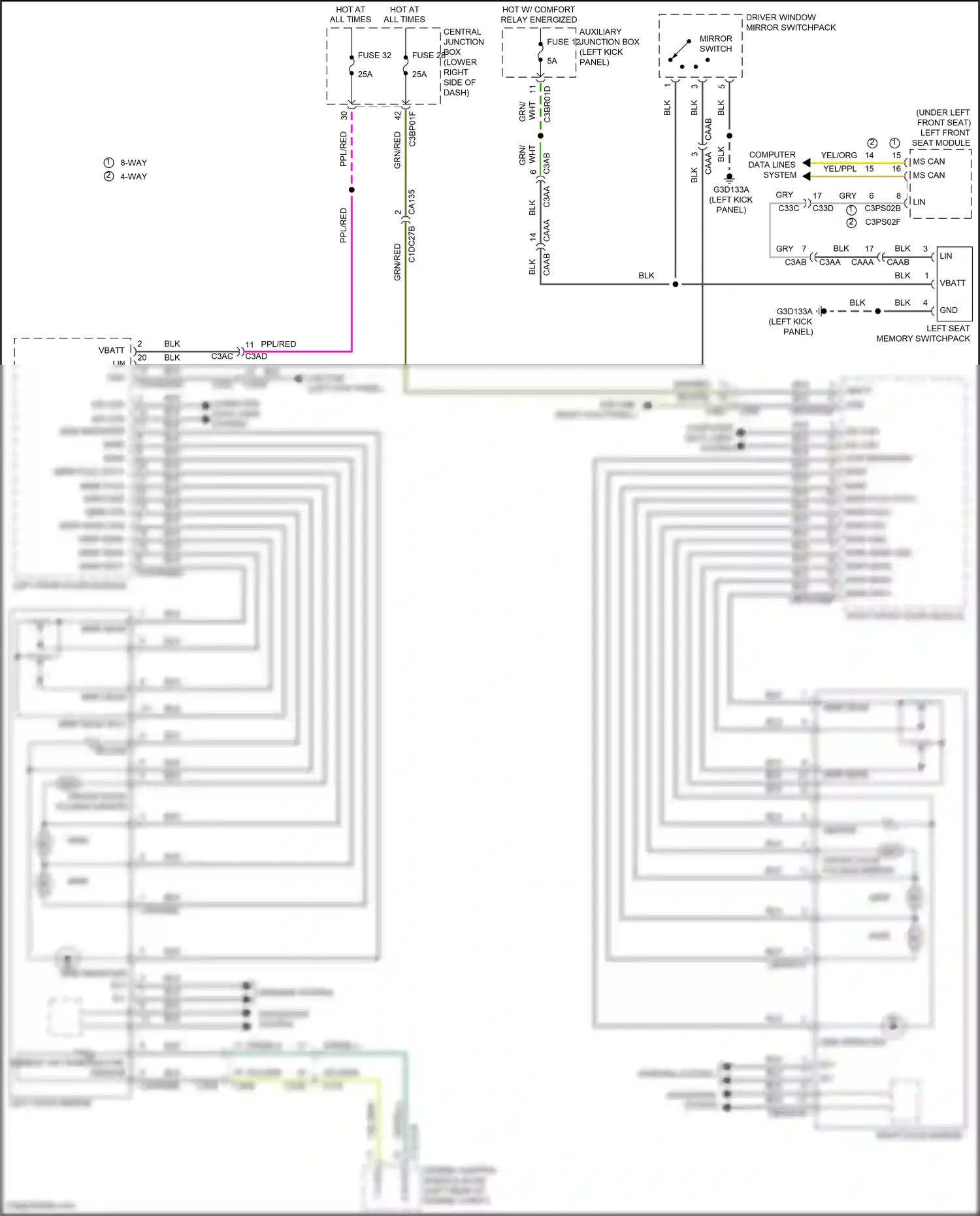 Jaguar F-type I facelift (2016-2019) computer data lines system wiring diagram  (47 of 81)