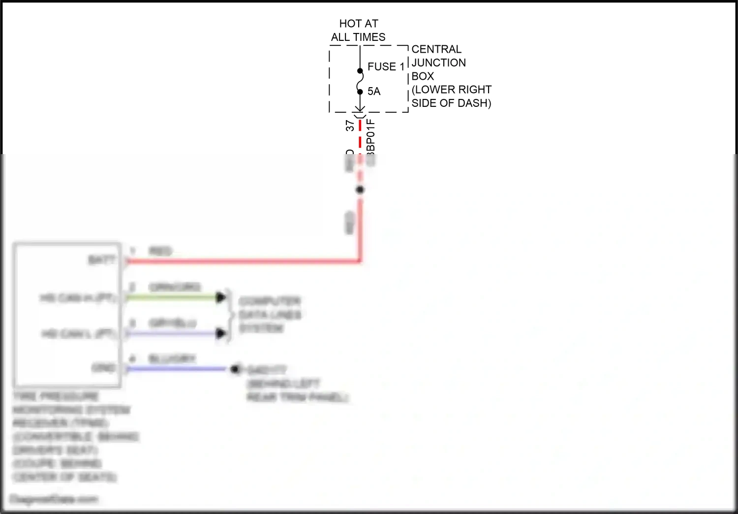 Jaguar F-type I facelift (2016-2019) computer data lines system wiring diagram  (60 of 81)