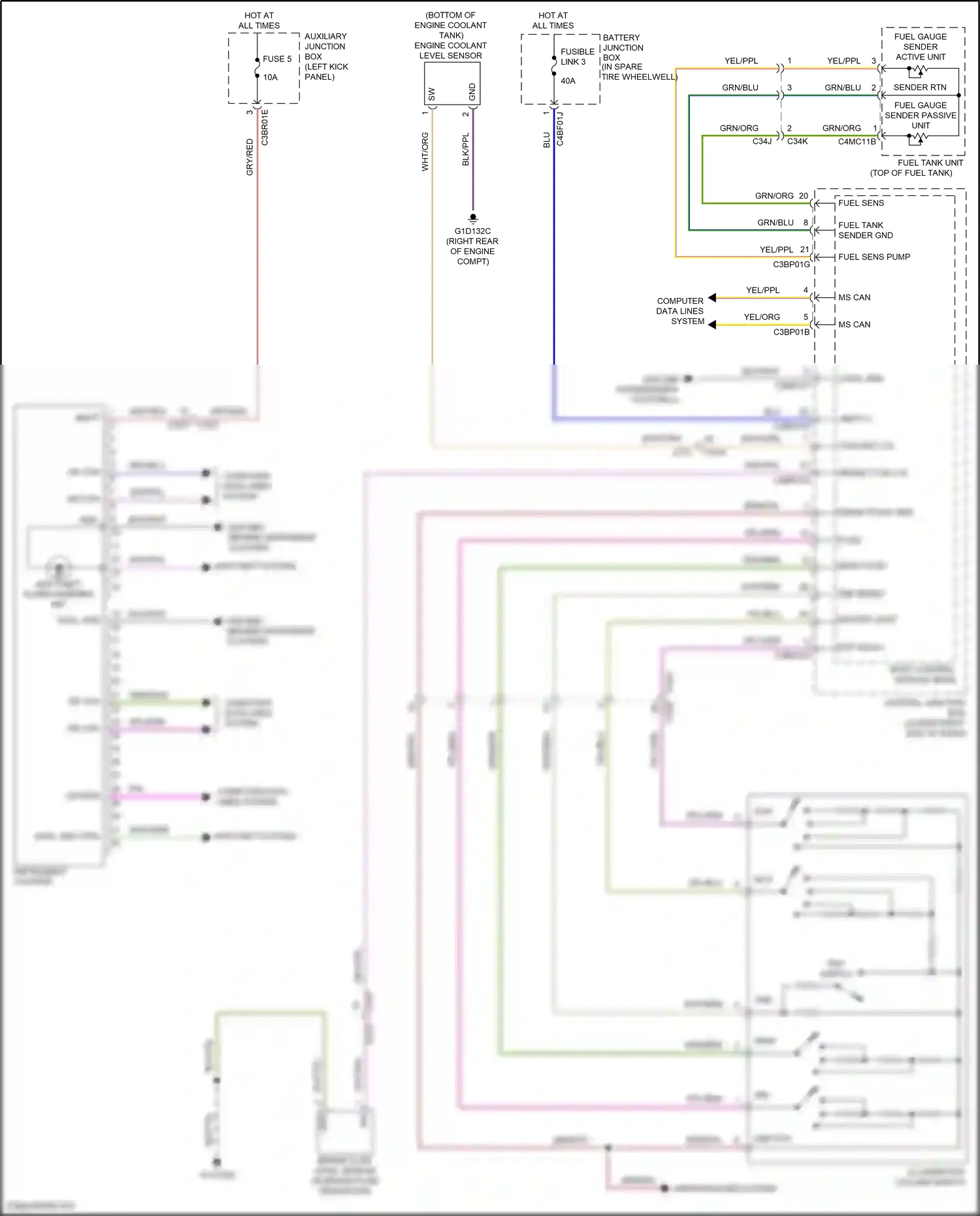 Jaguar F-type I facelift (2016-2019) computer data lines system wiring diagram  (28 of 81)
