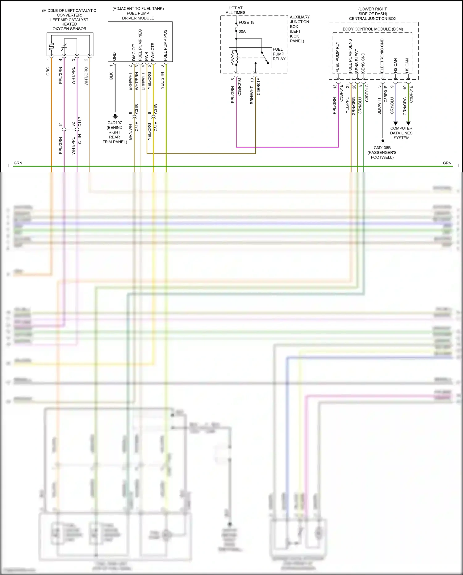 Jaguar F-type I facelift (2016-2019) computer data lines system wiring diagram  (80 of 81)