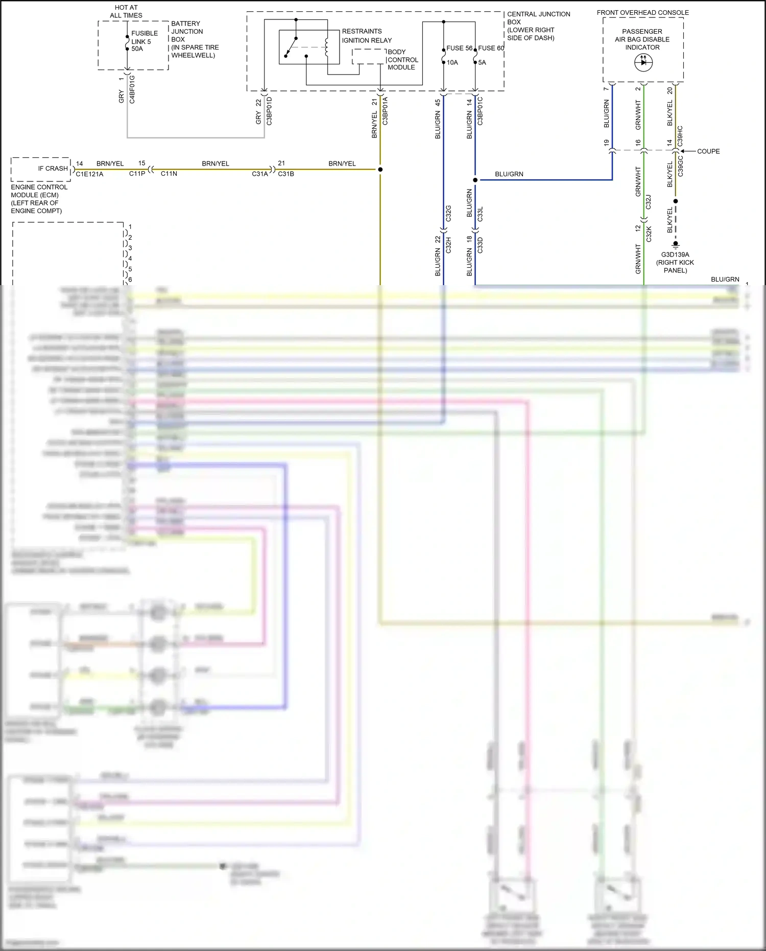 Jaguar F-type I facelift (2016-2019) engine control module (ecm) wiring diagram  (9 of 19)