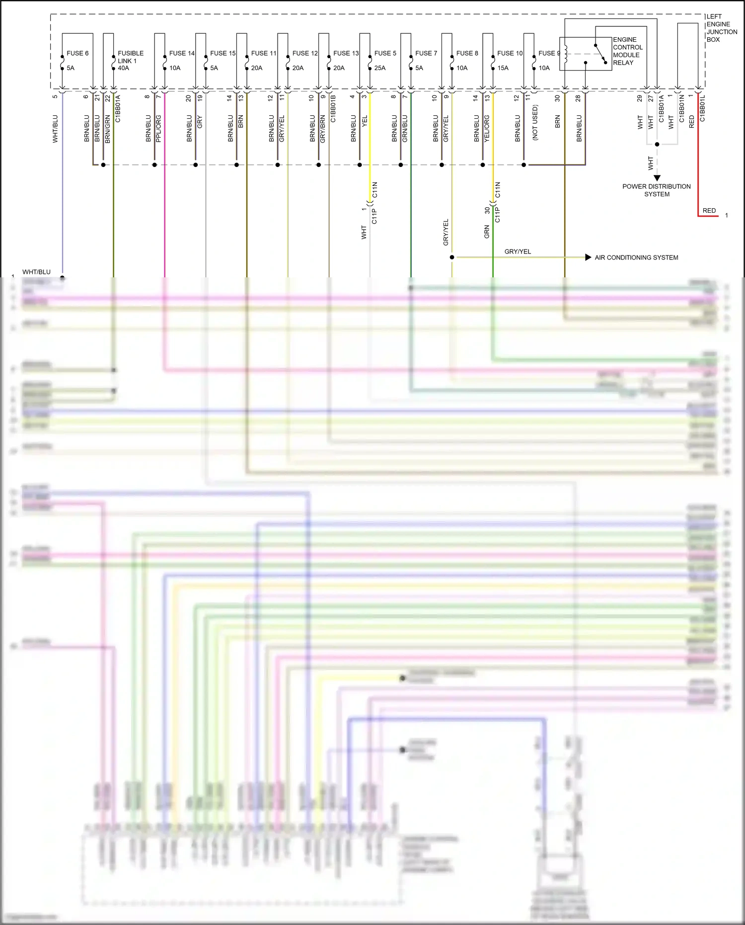 Jaguar F-type I facelift (2016-2019) engine control module (ecm) wiring diagram  (16 of 19)