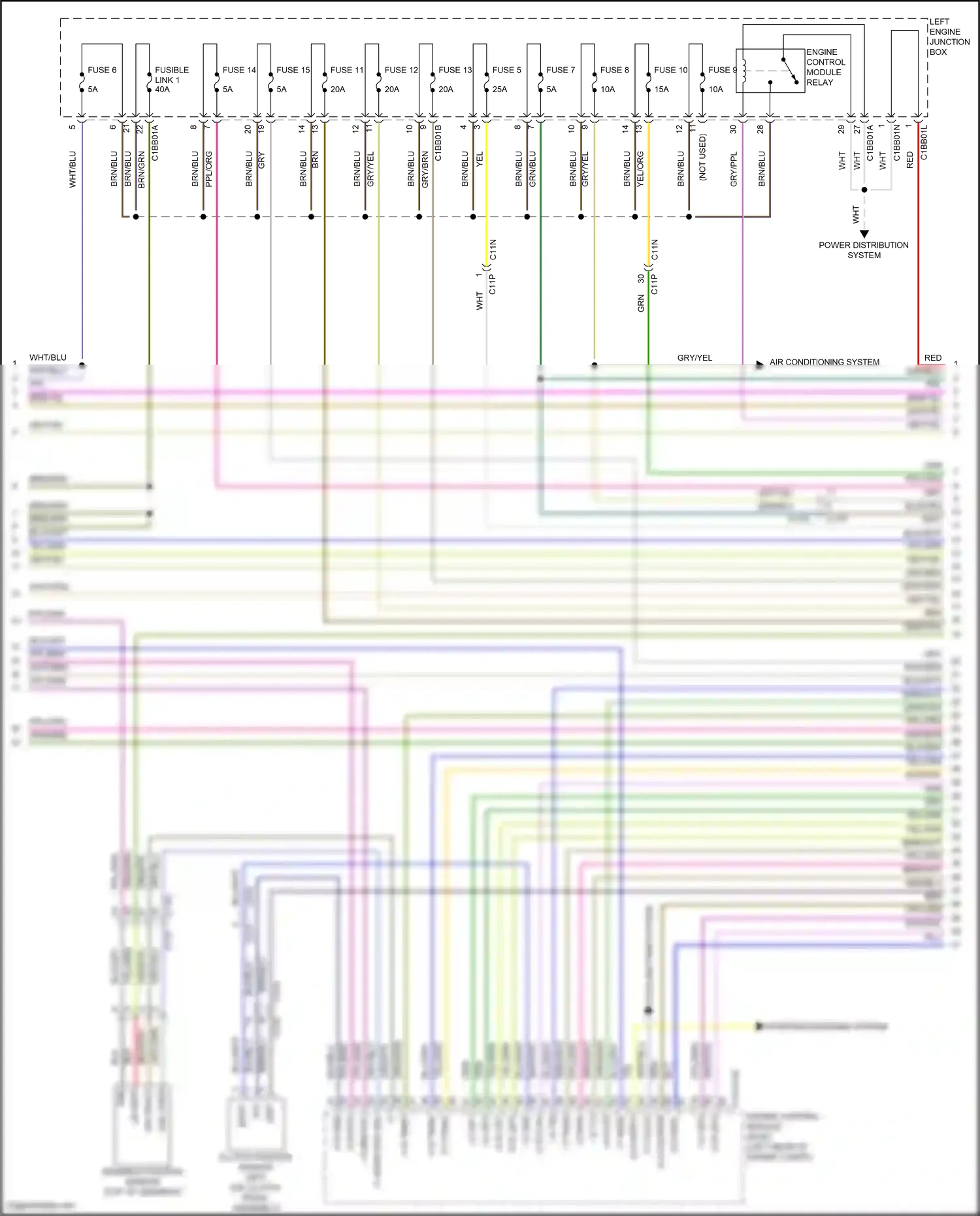 Jaguar F-type I facelift (2016-2019) engine control module (ecm) wiring diagram  (10 of 19)