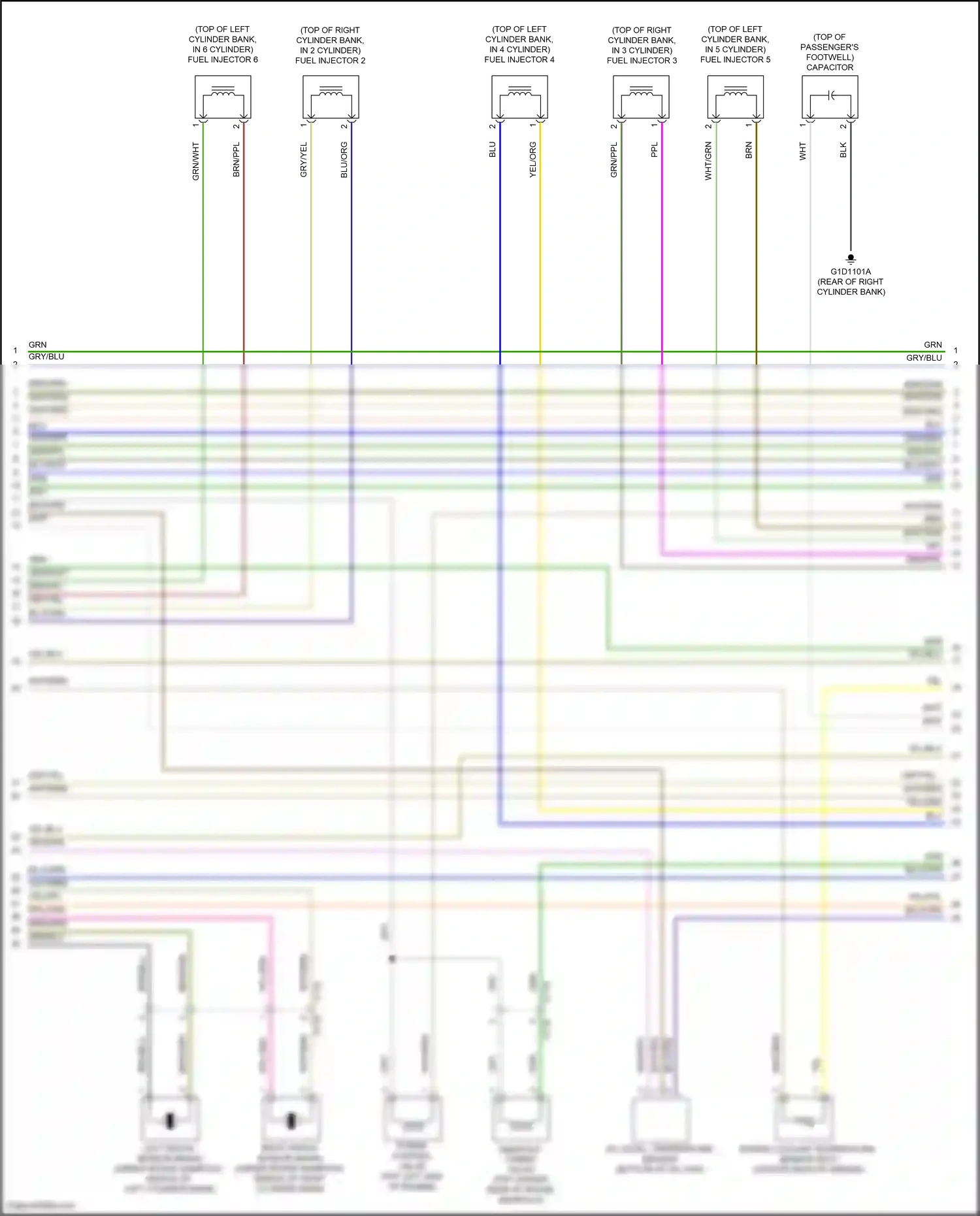 Jaguar F-type I facelift (2016-2019) engine coolant temperature sensor (ect) wiring diagram  (1 of 2)